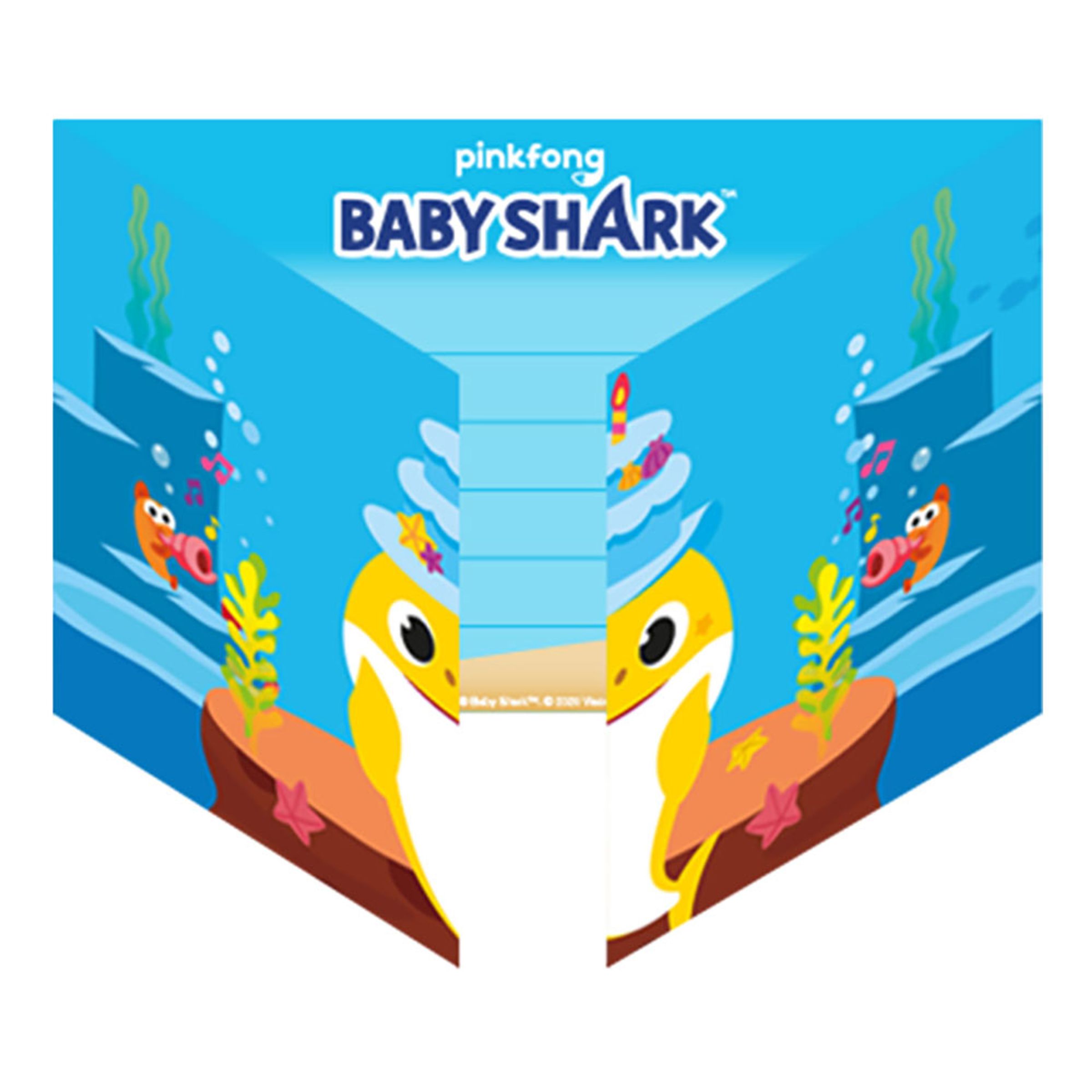 Läs mer om Inbjudningskort Baby Shark - 8-pack