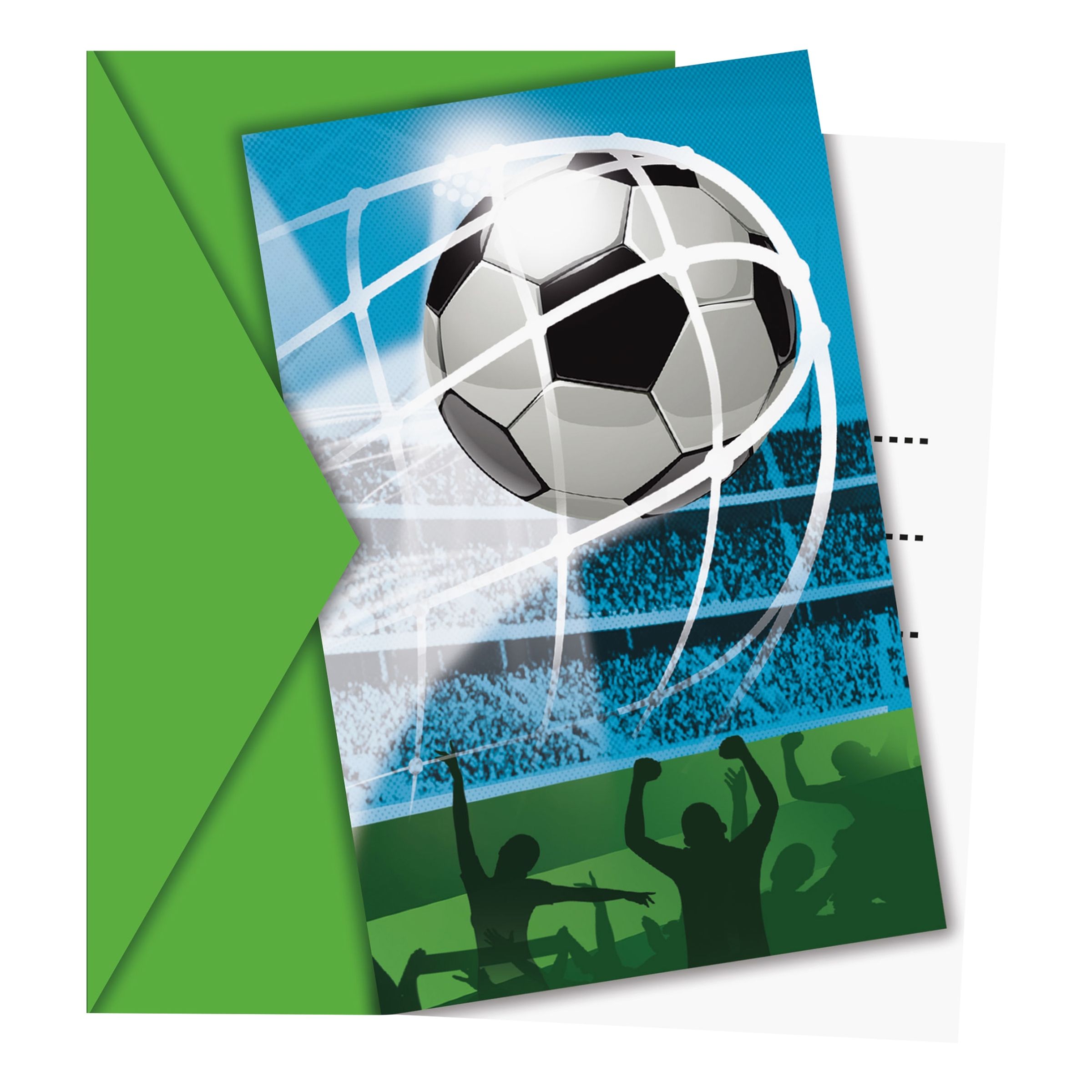 Läs mer om Inbjudningskort Fotboll - 6-pack