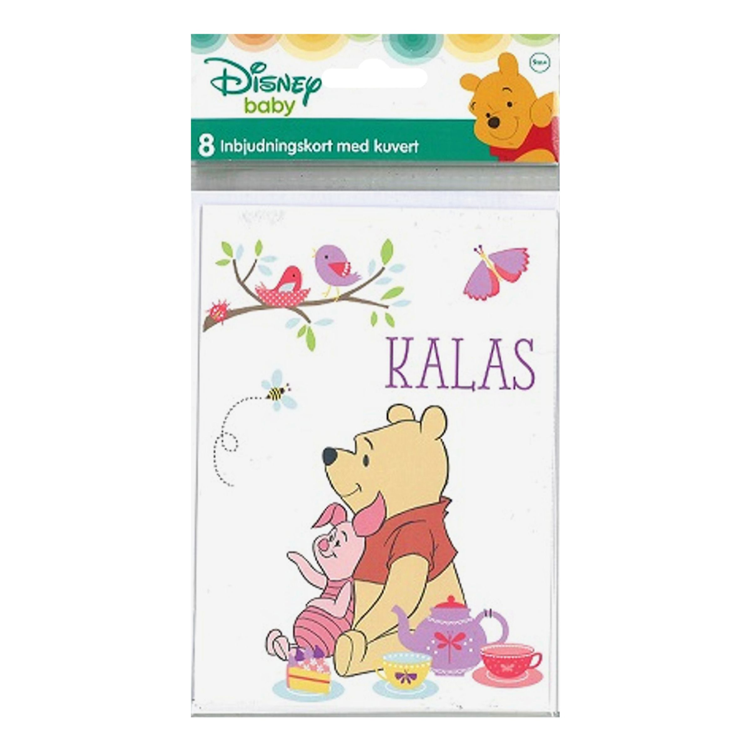 Inbjudningskort Kalas Nalle Puh - 8-pack | Hem - Festartiklar - Hälsningskort - Inbjudningskort | Party Outlet