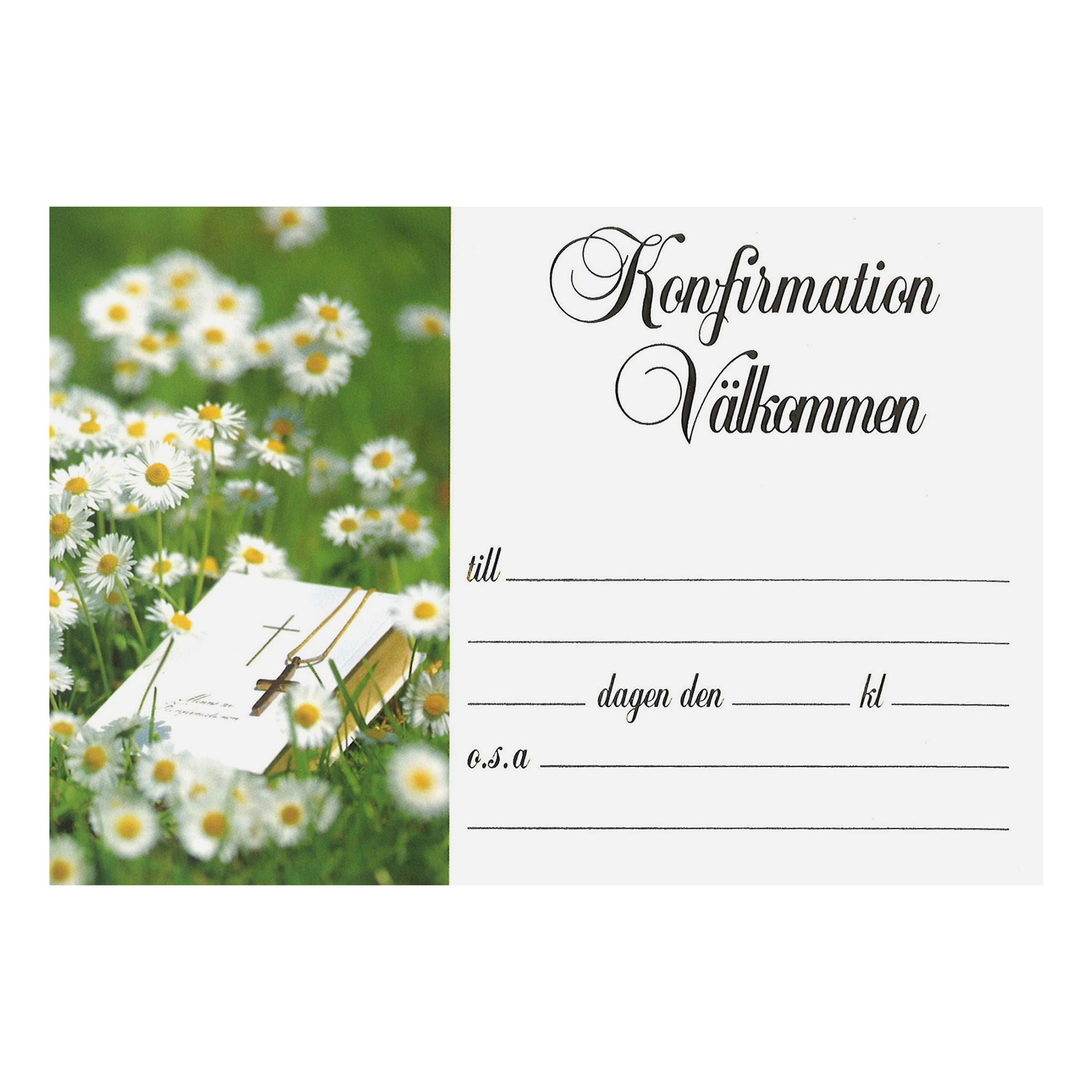 Inbjudningskort Konfirmation - 6-pack | Hem - Festartiklar - Hälsningskort - Inbjudningskort | Pryloteket