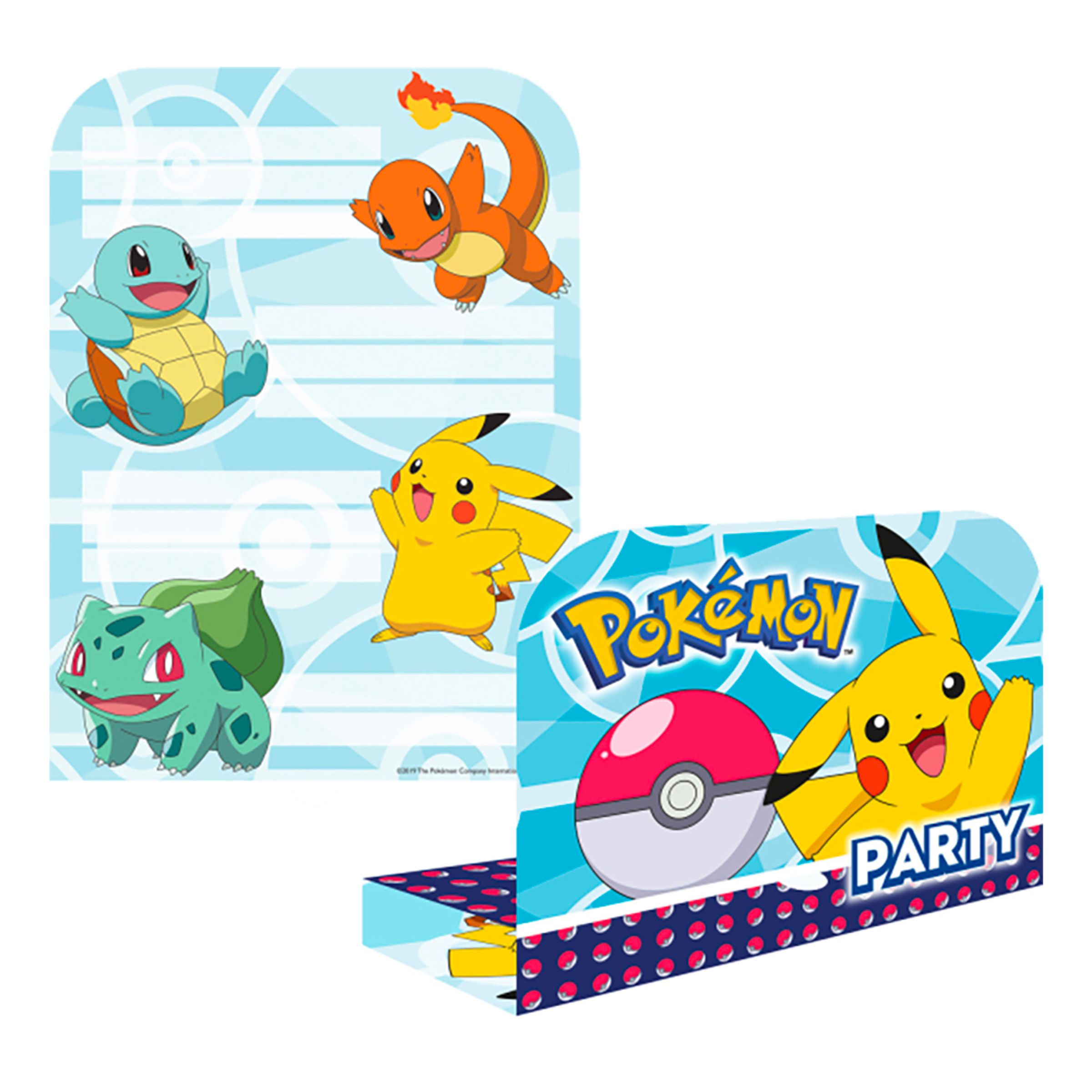 Läs mer om Inbjudningskort Pokemon - 8-pack