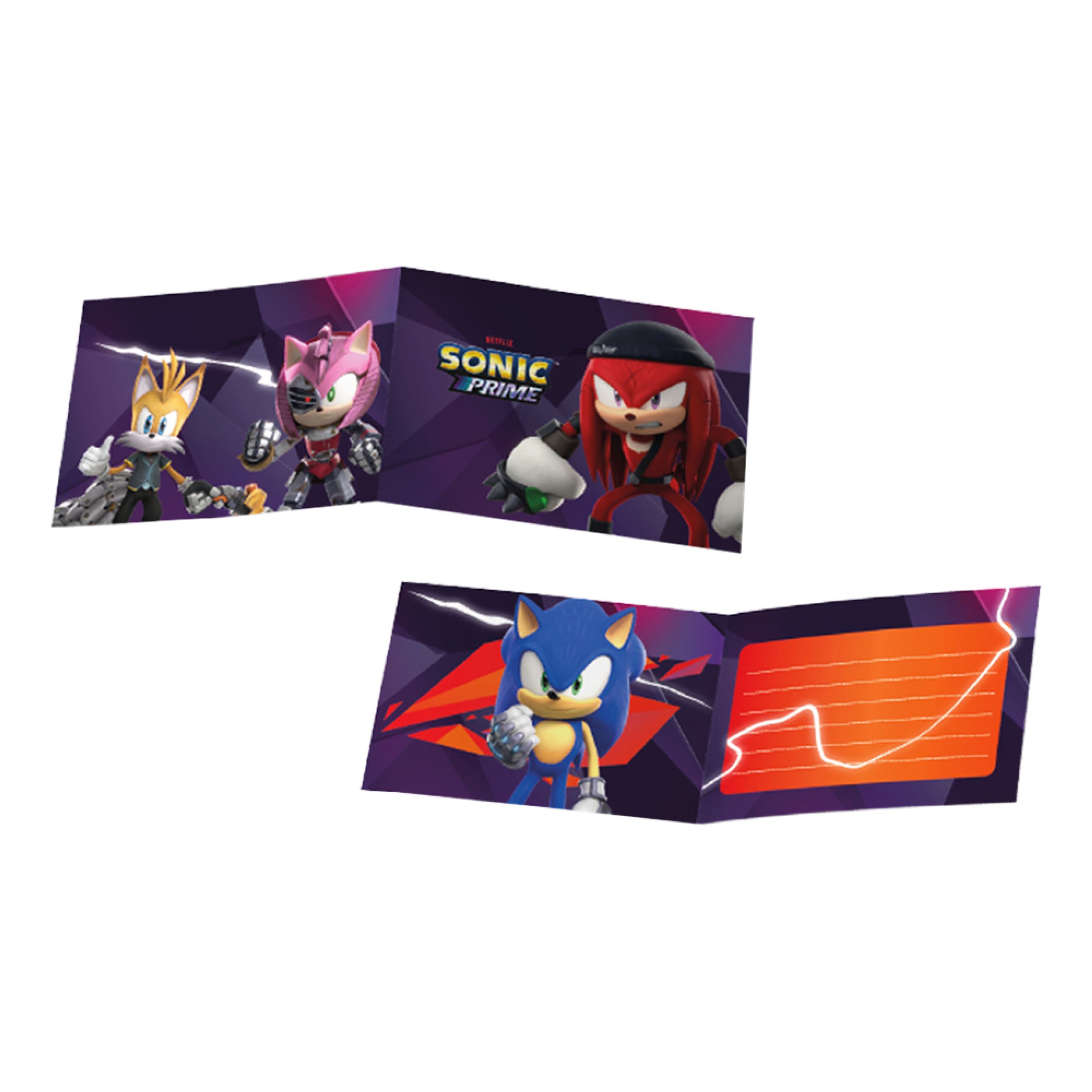 Inbjudningskort Sonic Prime&trade; - 6-pack | Hem - Festartiklar - Hälsningskort - Inbjudningskort | Pryloteket