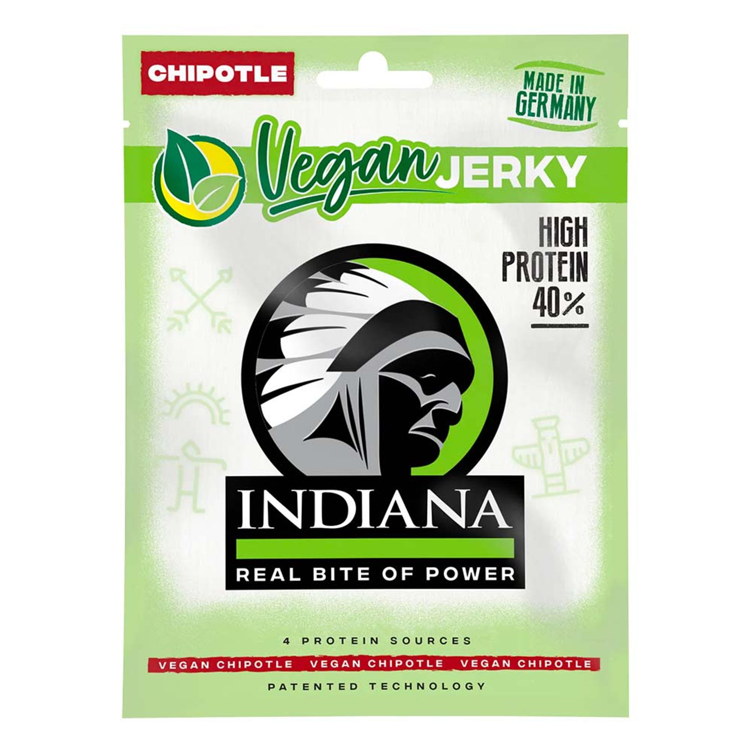 Indiana Vegan Jerky Chipotle - 25 gram