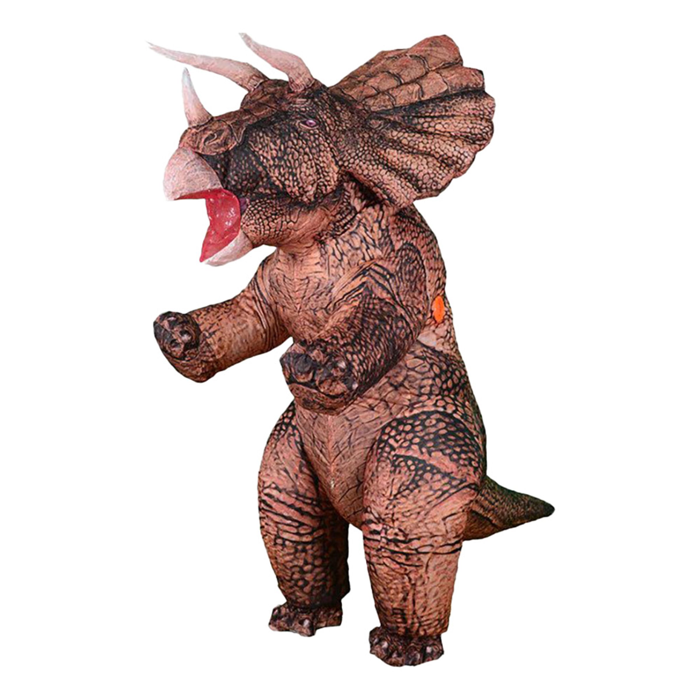 Uppblåsbar Triceratops Maskeraddräkt - One size