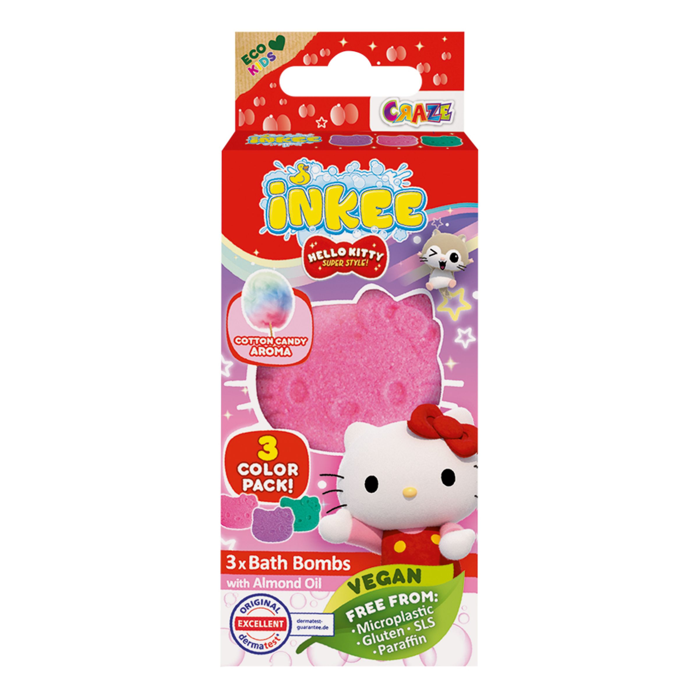 Inkee Badbomber Hello Kitty - 3-pack | Hem - Teman - Presenter - Barnpresenter | Pryloteket