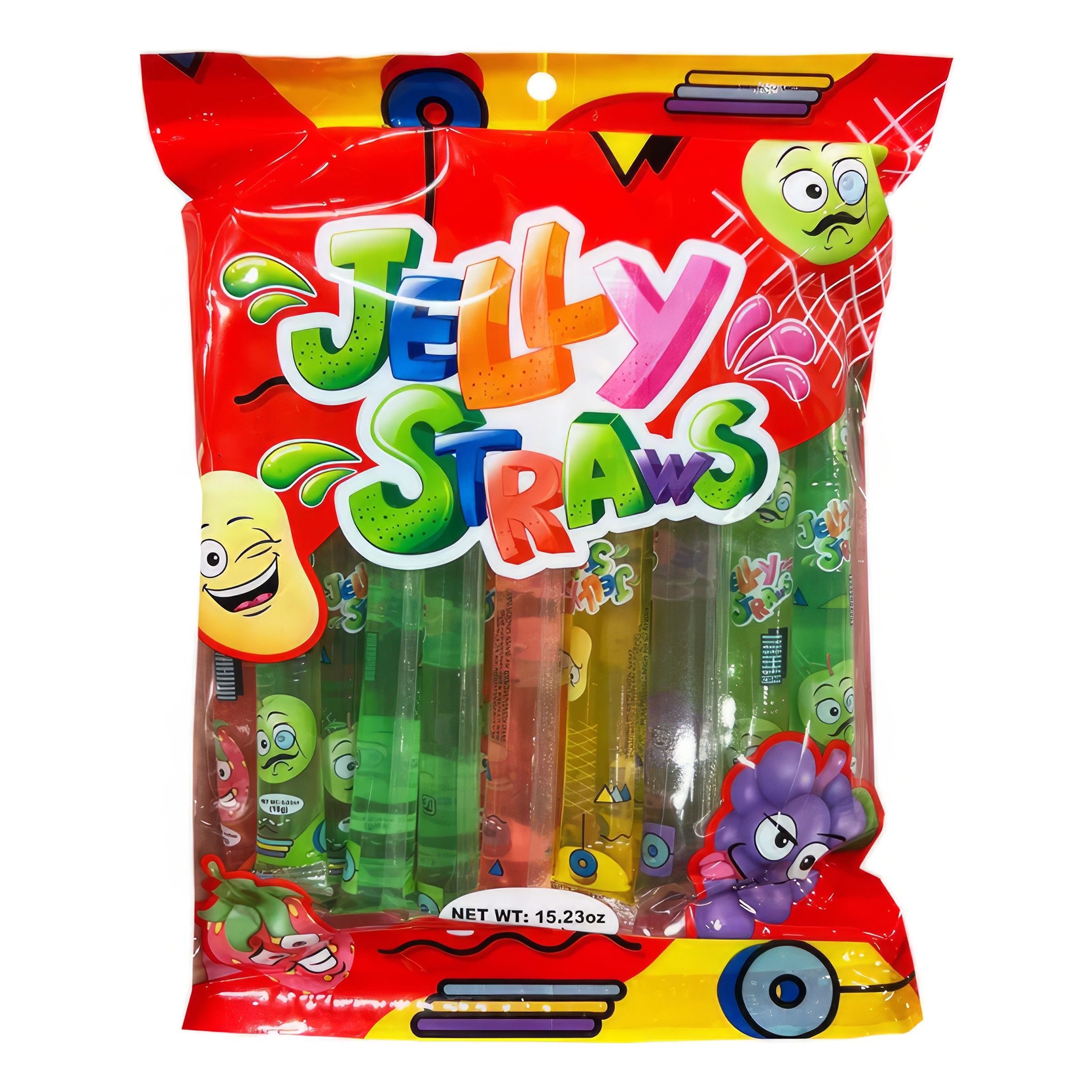 Läs mer om Jelly Straws Gelégodis - 432 gram