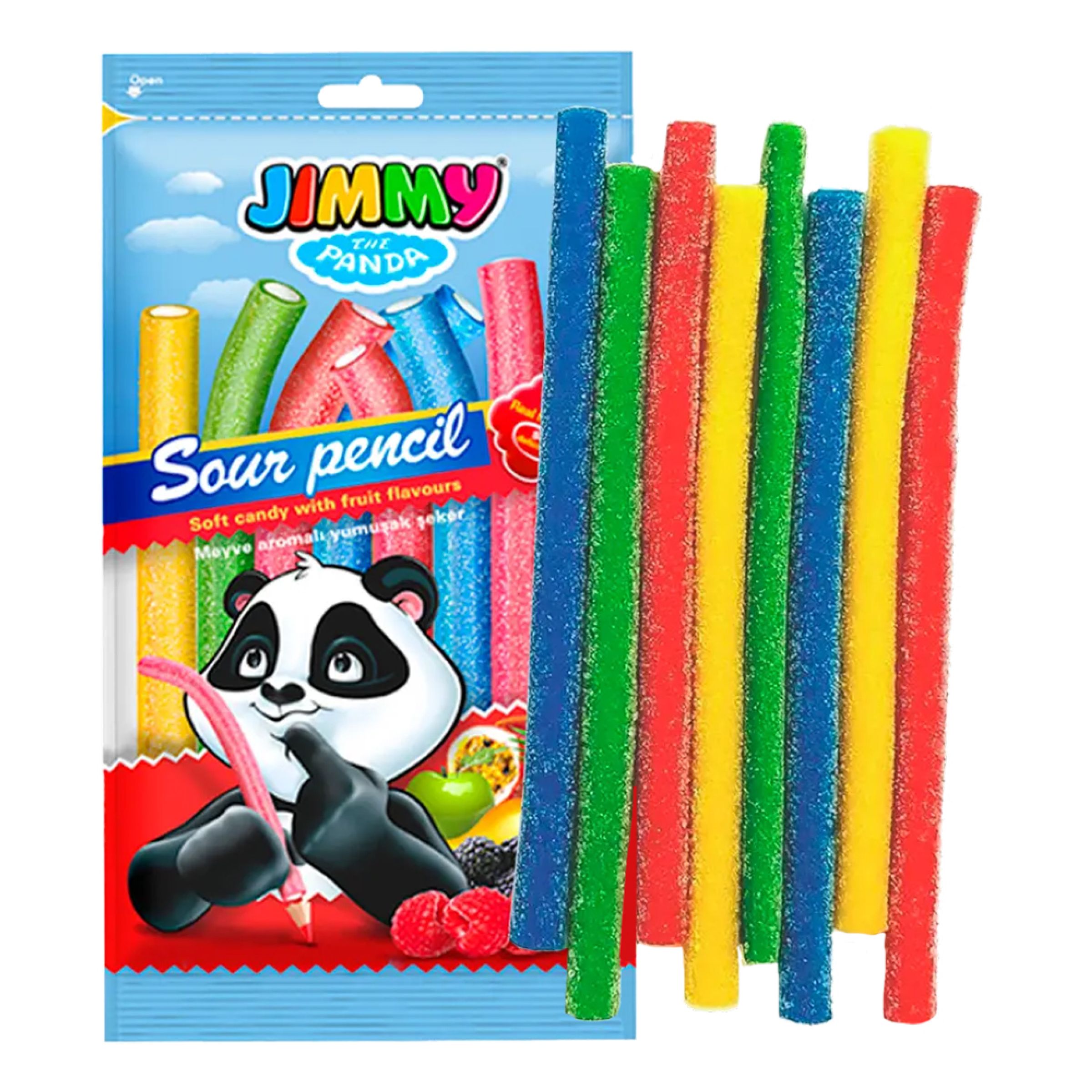 Jimmy the Panda Sour Pencil Økonomipakke - 12-pak