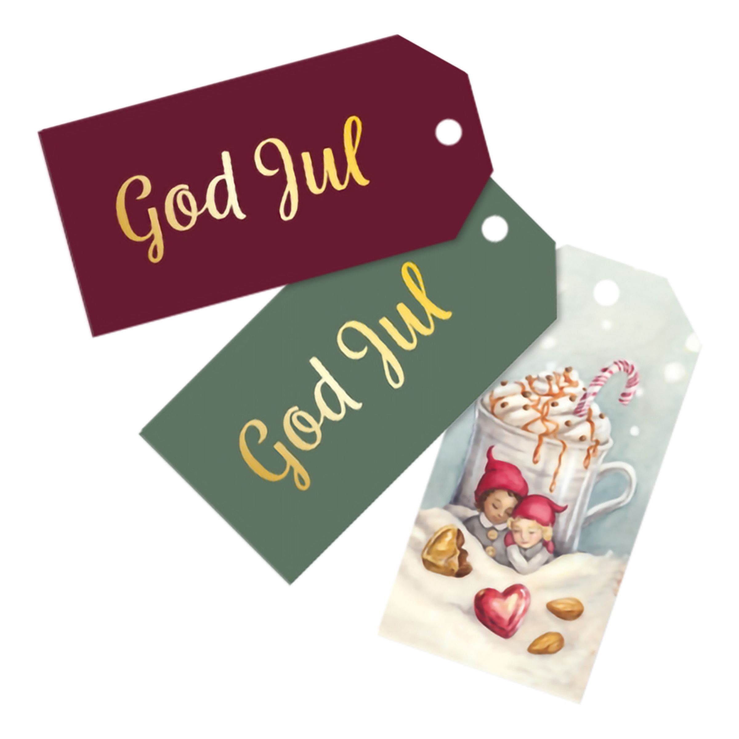 Juletiketter God Jul | Hem - Festartiklar - Festdekoration - Etiketter & Tags | Pryloteket