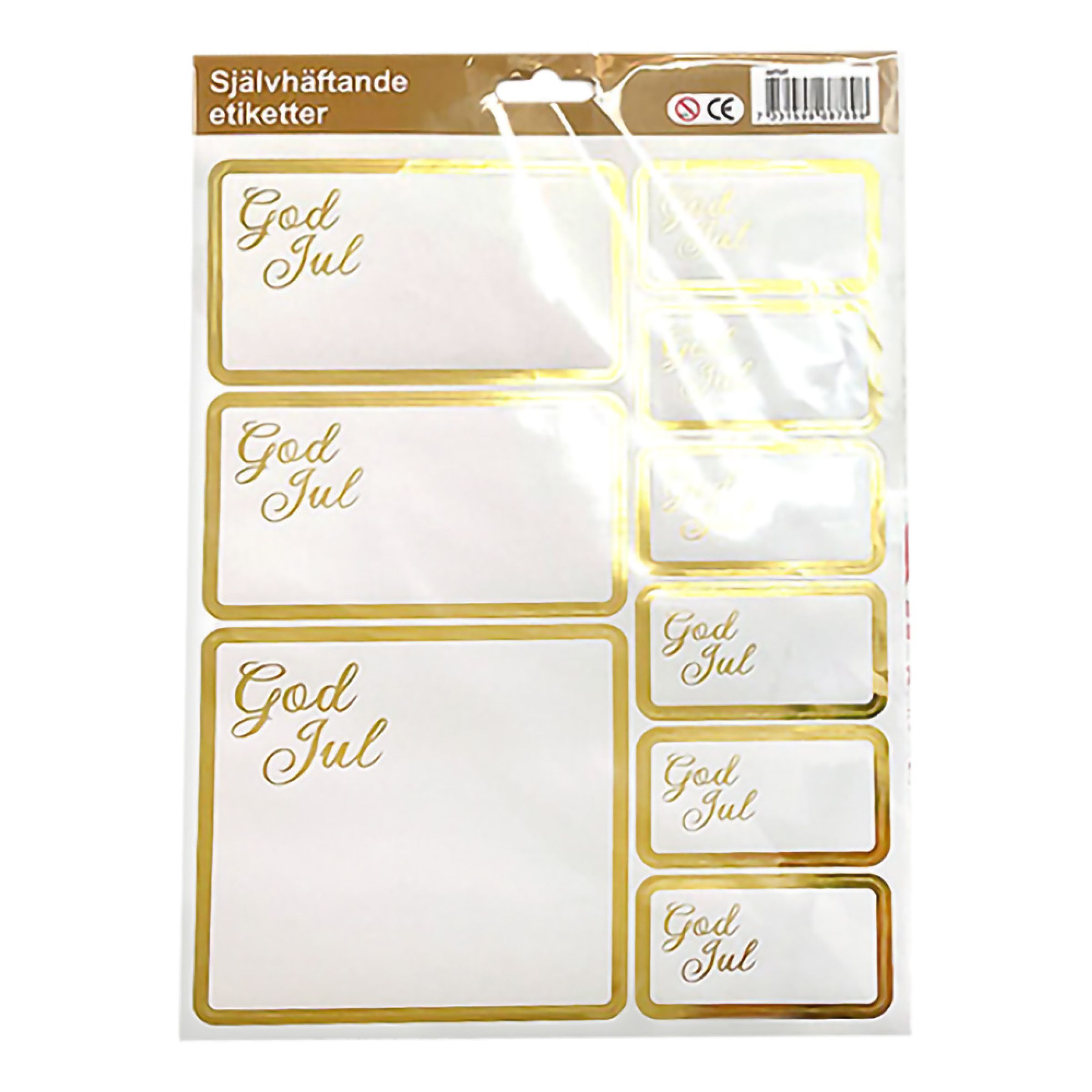 Juletiketter God Jul | Hem - Teman - Högtider - Jul | Maskeradspecialisten