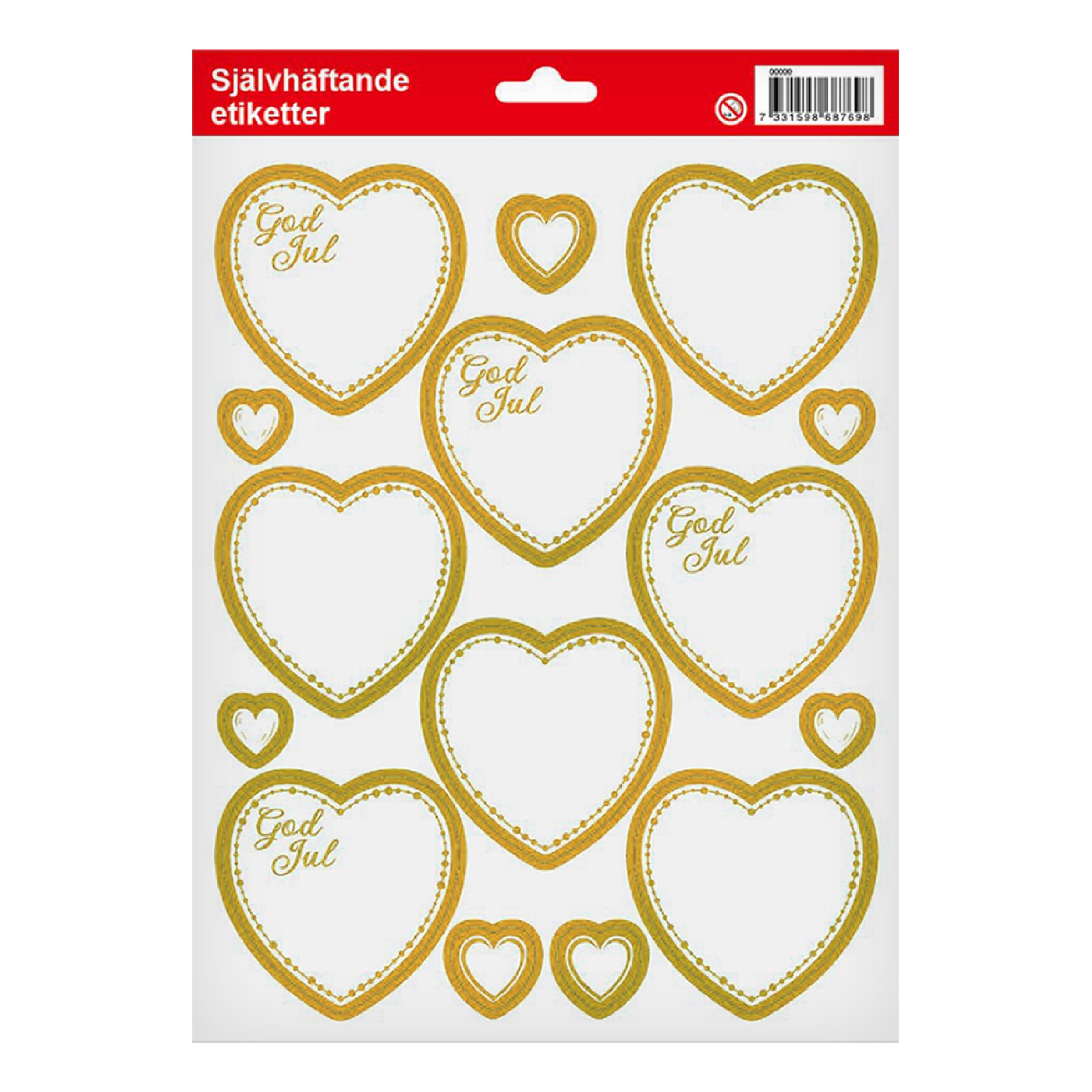 Juletiketter Hjärtan | Hem - Teman - Högtider - Jul | Maskeradspecialisten