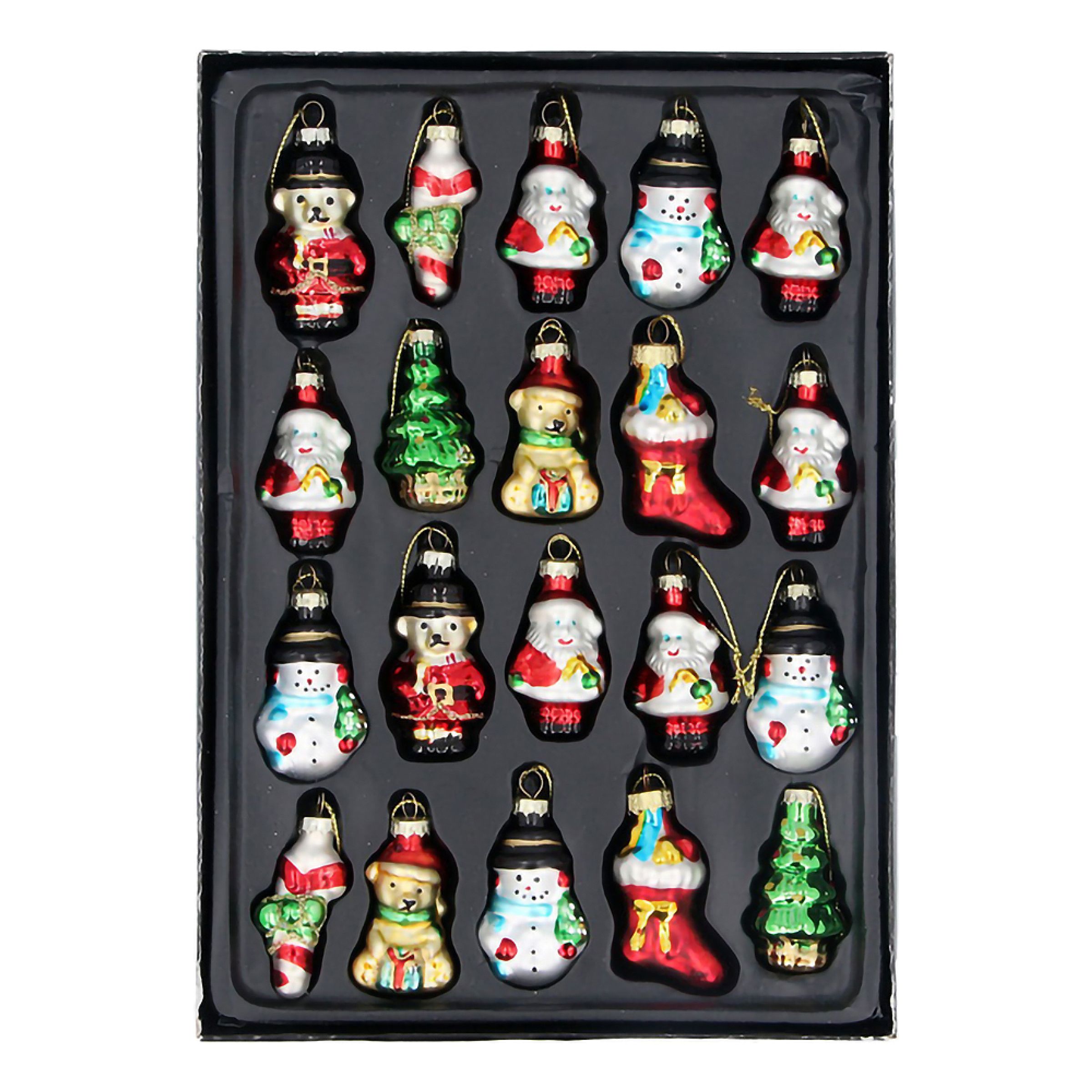 Julgranskulor Julfigurer - 20-pack | Hem - Festartiklar - Festdekoration - Julpynt - Julgranskulor | Party Outlet