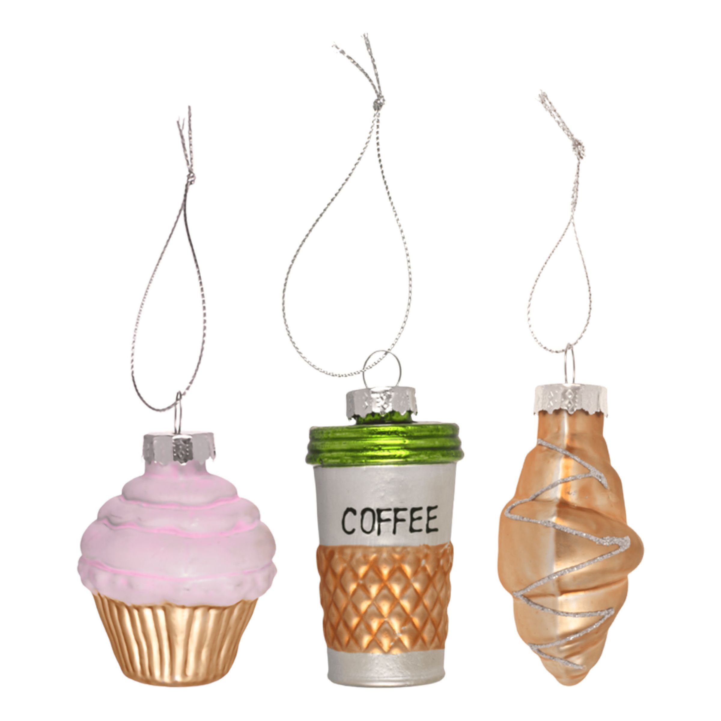 Julgranskulor Kaffe med Fika - 3-pack | Hem - Teman - Högtider - Jul - Julgranar & Julgranspynt | Pryloteket