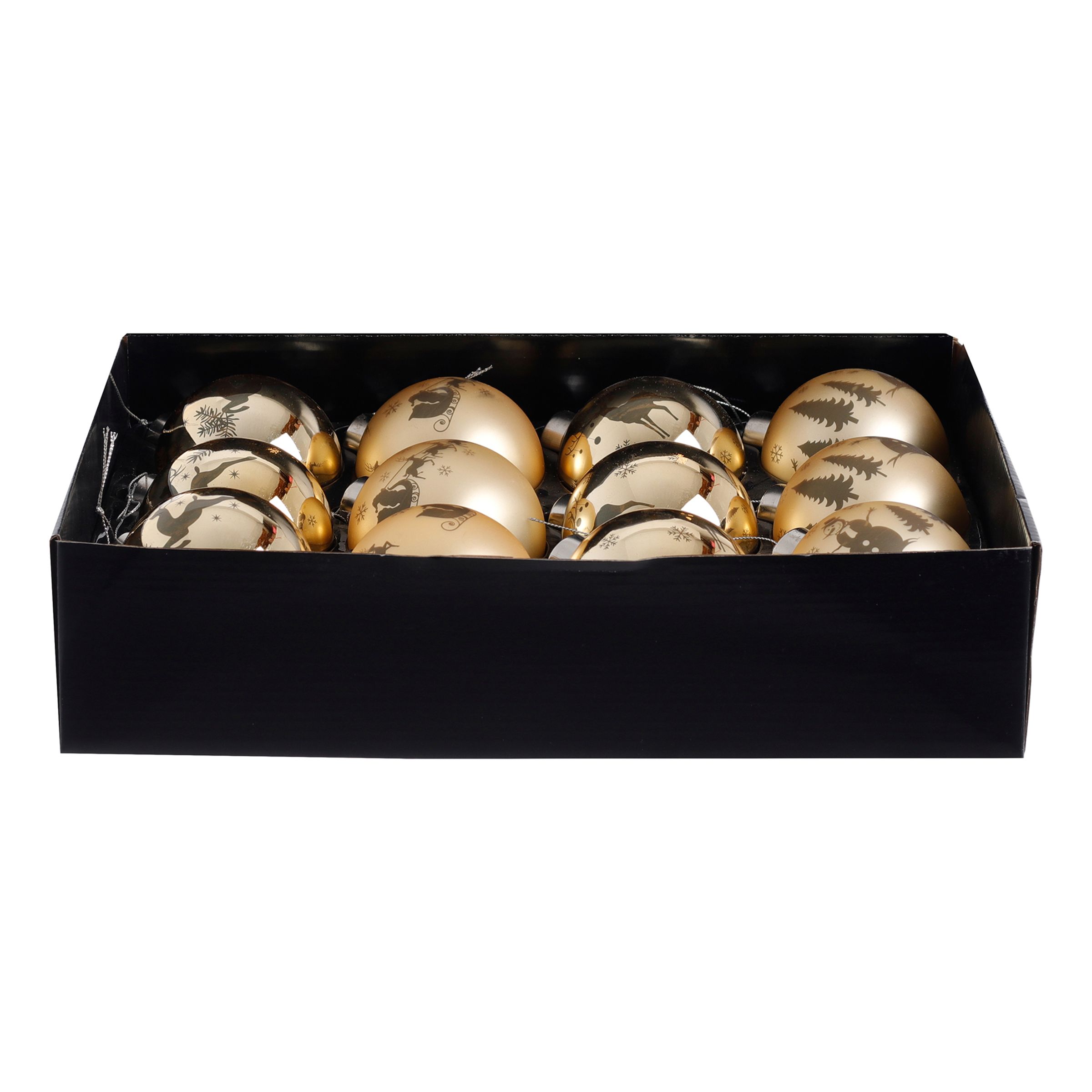 Julgranskulor med LED Guld - 12-pack | Hem - Teman - Färger - Guld | Party Outlet