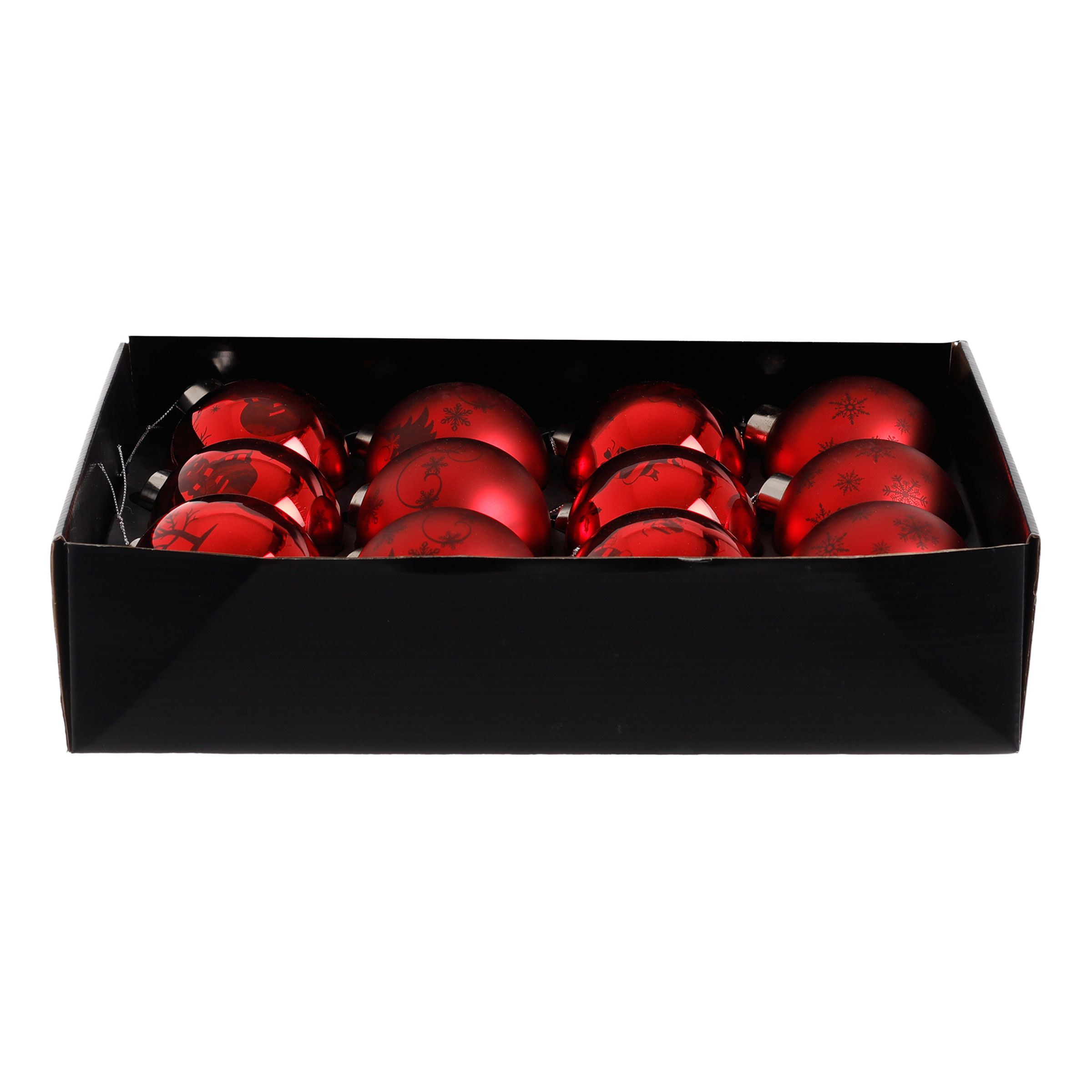 Julgranskulor med LED Röd - 12-pack | Hem - Teman - Färger - Röd | Party Outlet