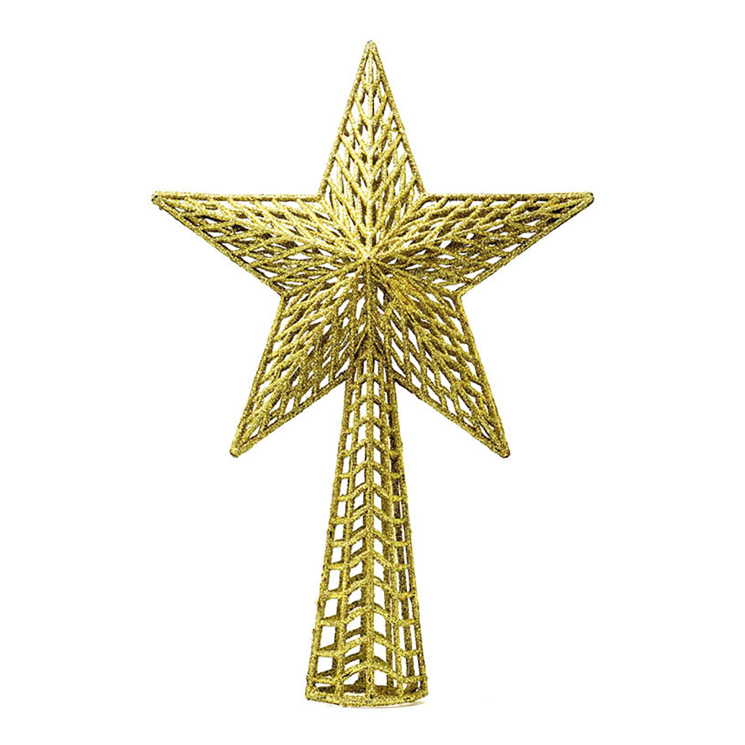 Julgransstjärna Glitter - Guld