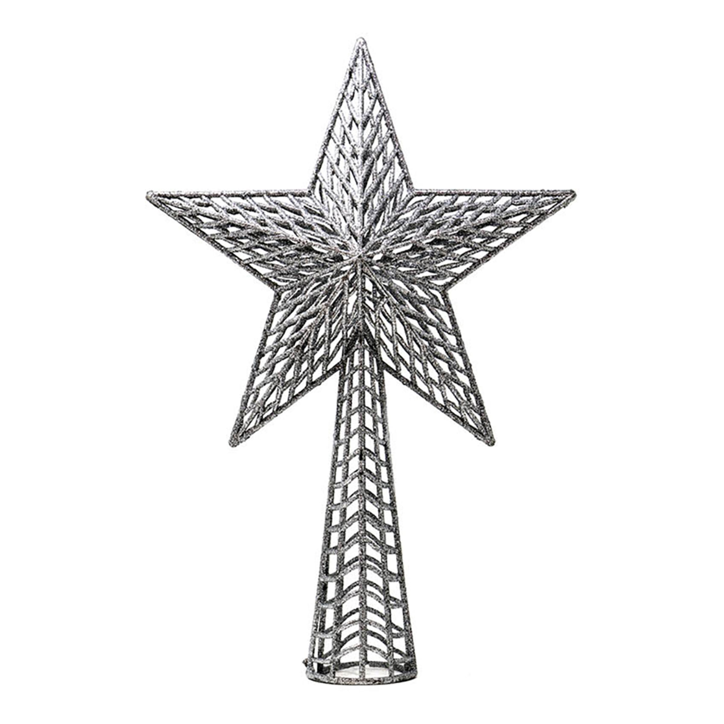 Julgransstjärna Glitter - Silver