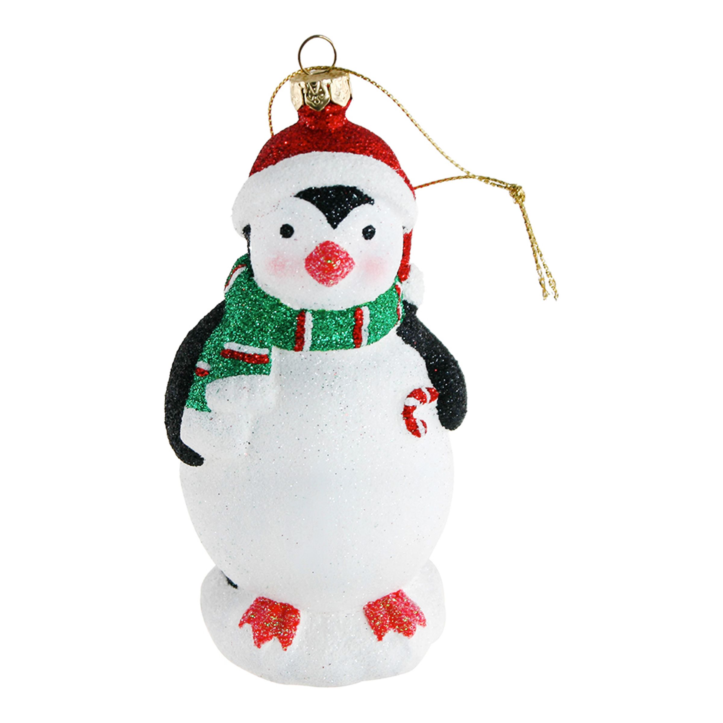 Läs mer om Julhänge Pingvin med Tomteluva - 1-pack