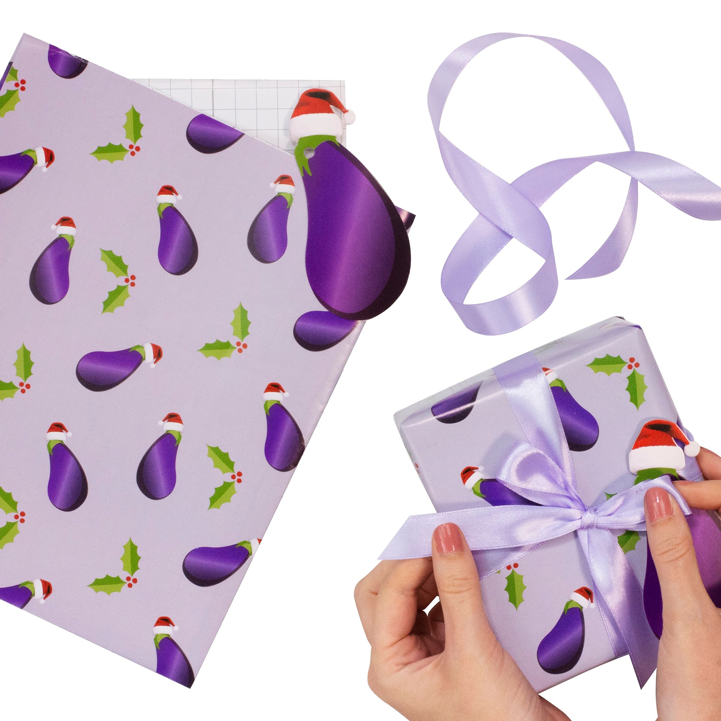 Läs mer om Julpapper Kit Aubergine