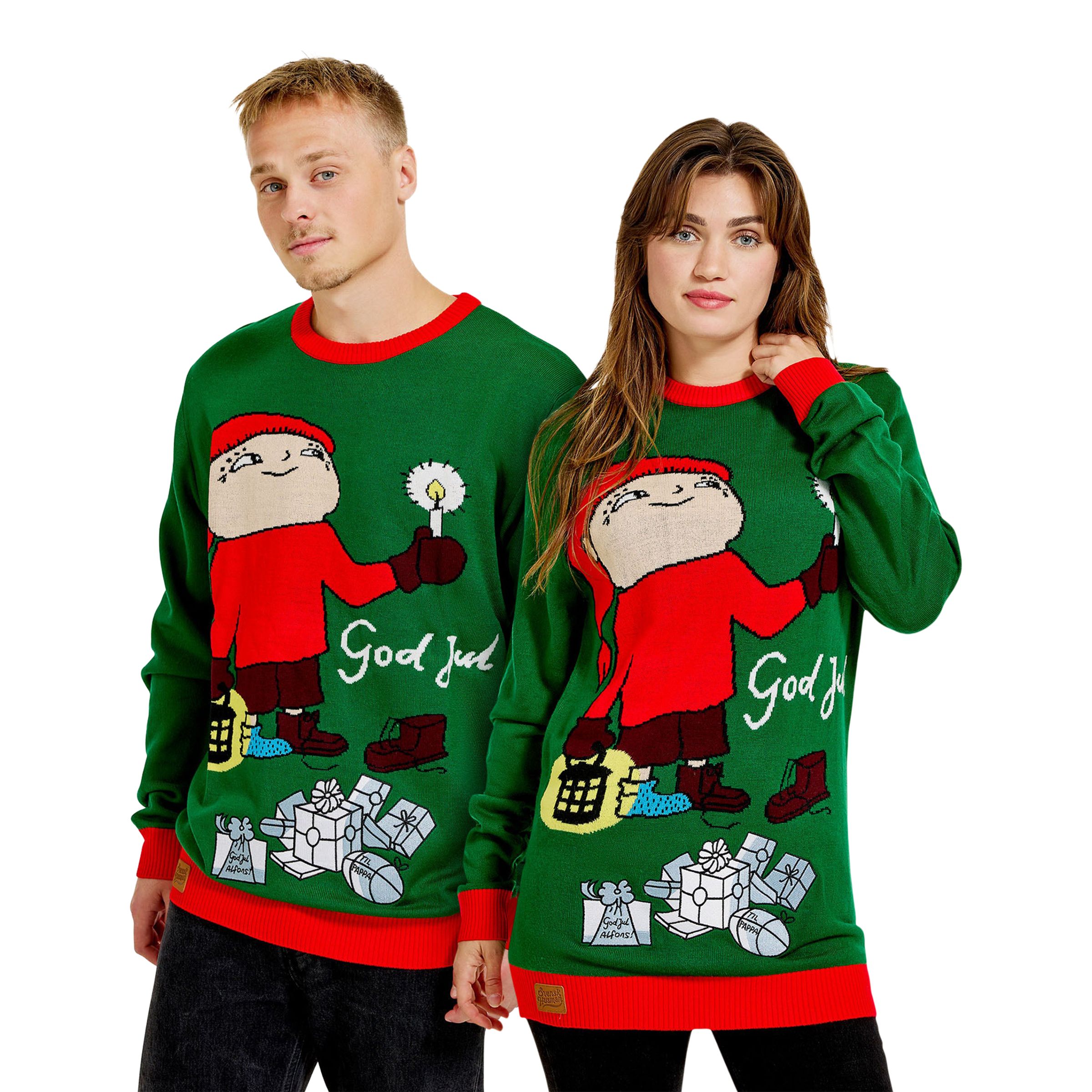 Jultröja Alfons God Jul - X-Small | Hem - Teman - Högtider - Jul - Julbord - Jultröjor | Party Outlet