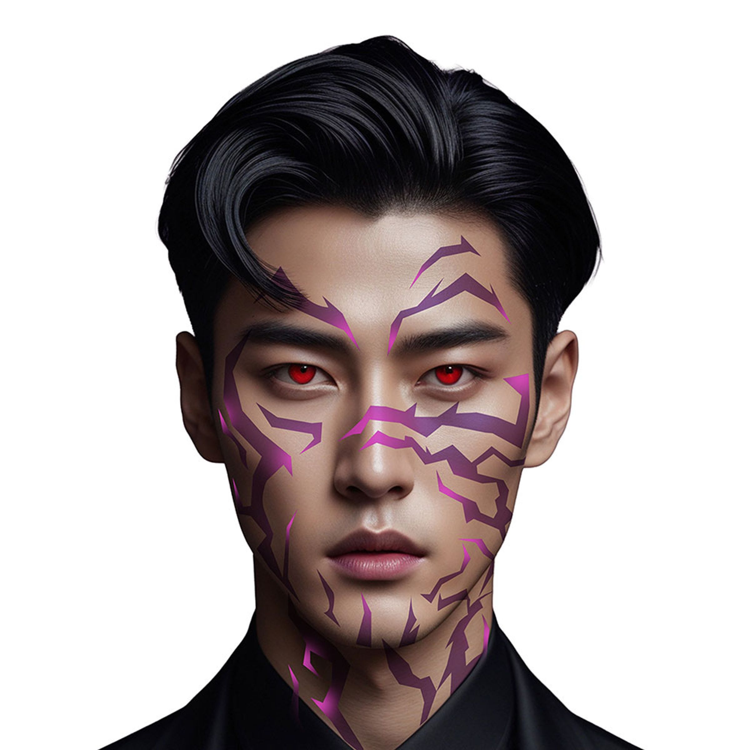 K-Pop Ansiktstatuering Demon