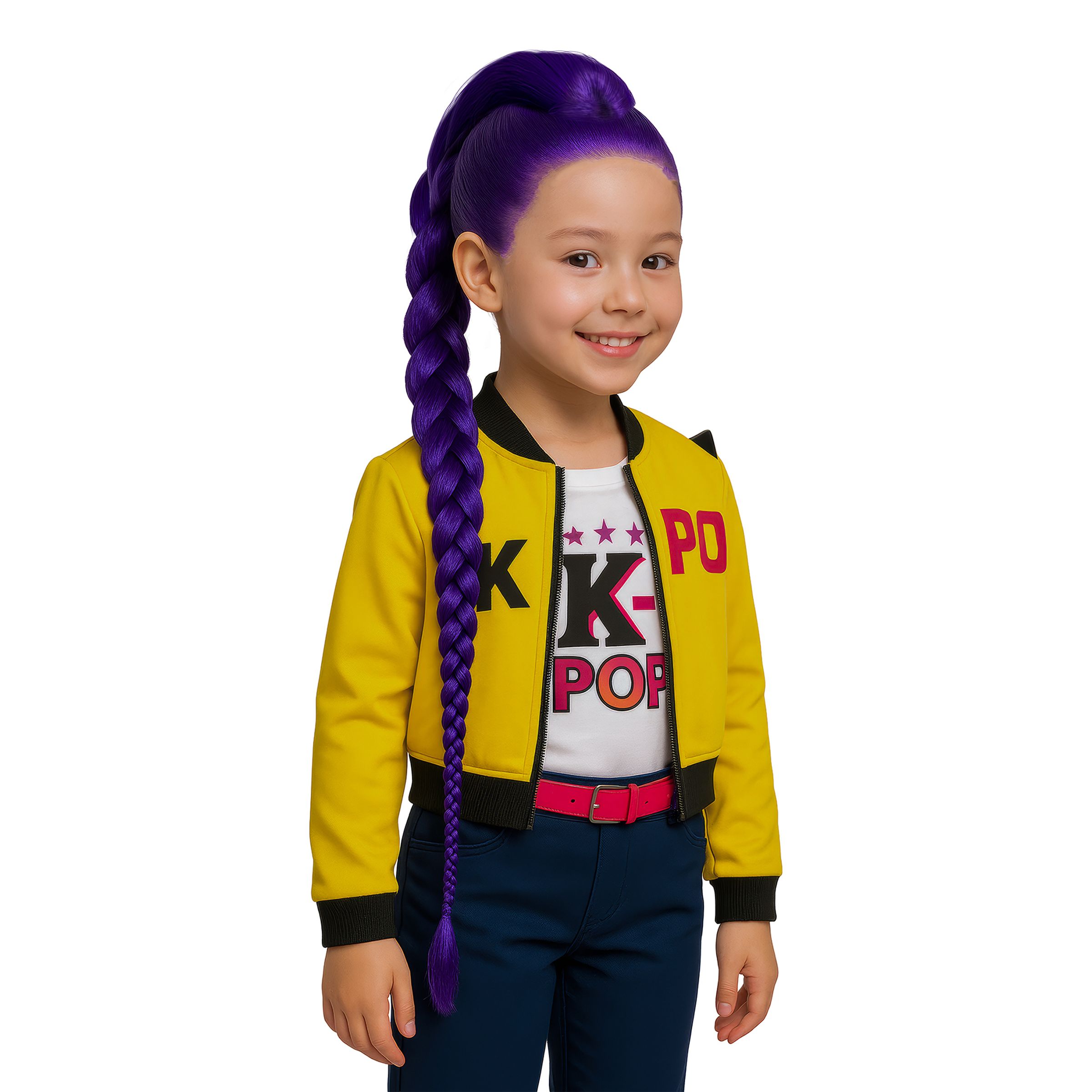 K-Pop Fläta Mystic Barn Peruk - One size | Hem - Maskerad - Peruker - Barnperuker | Party Outlet