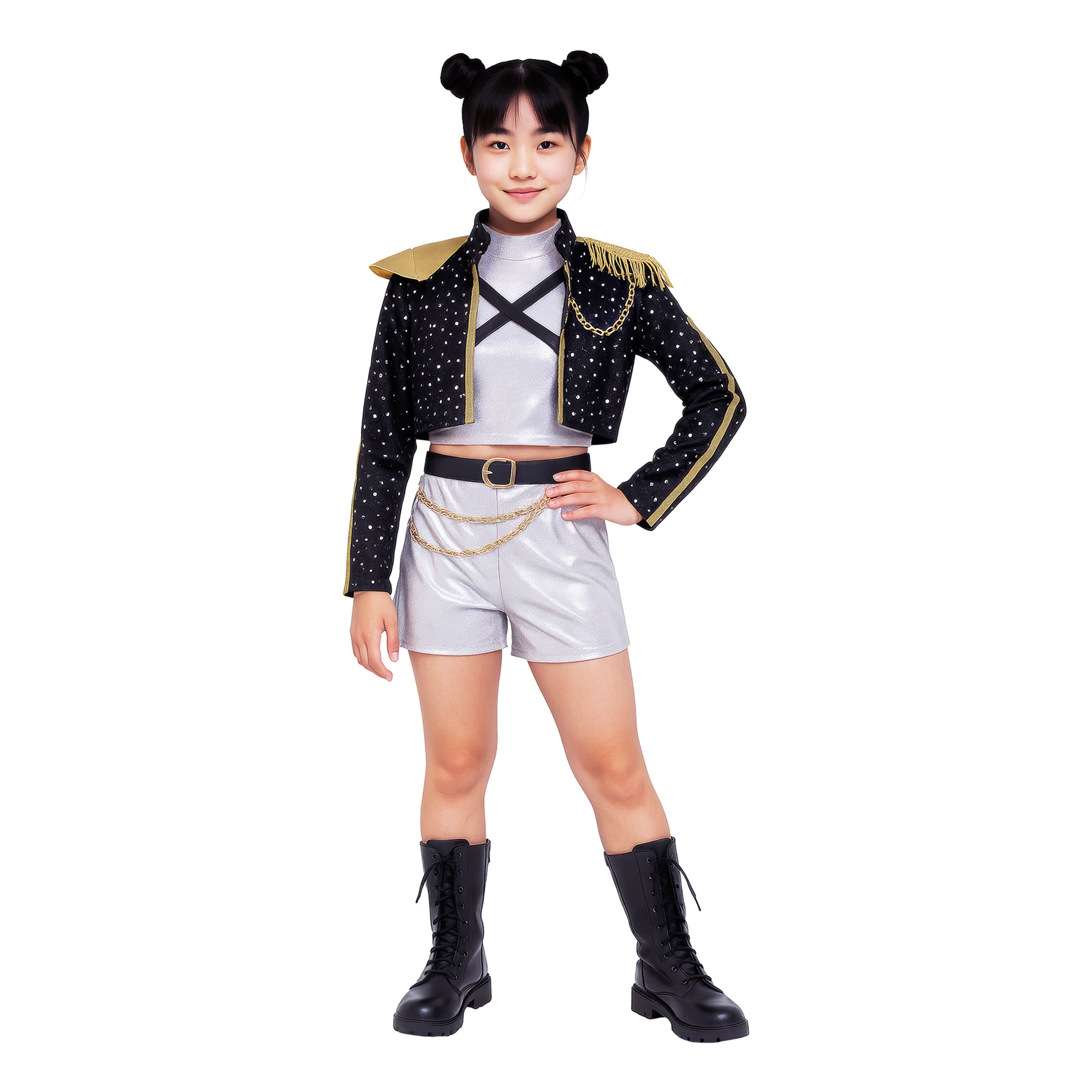 K-Pop Star Silver Leader Maskeraddräkt - Large | Hem - Maskerad - Maskeraddräkter - Damdräkter | Pryloteket