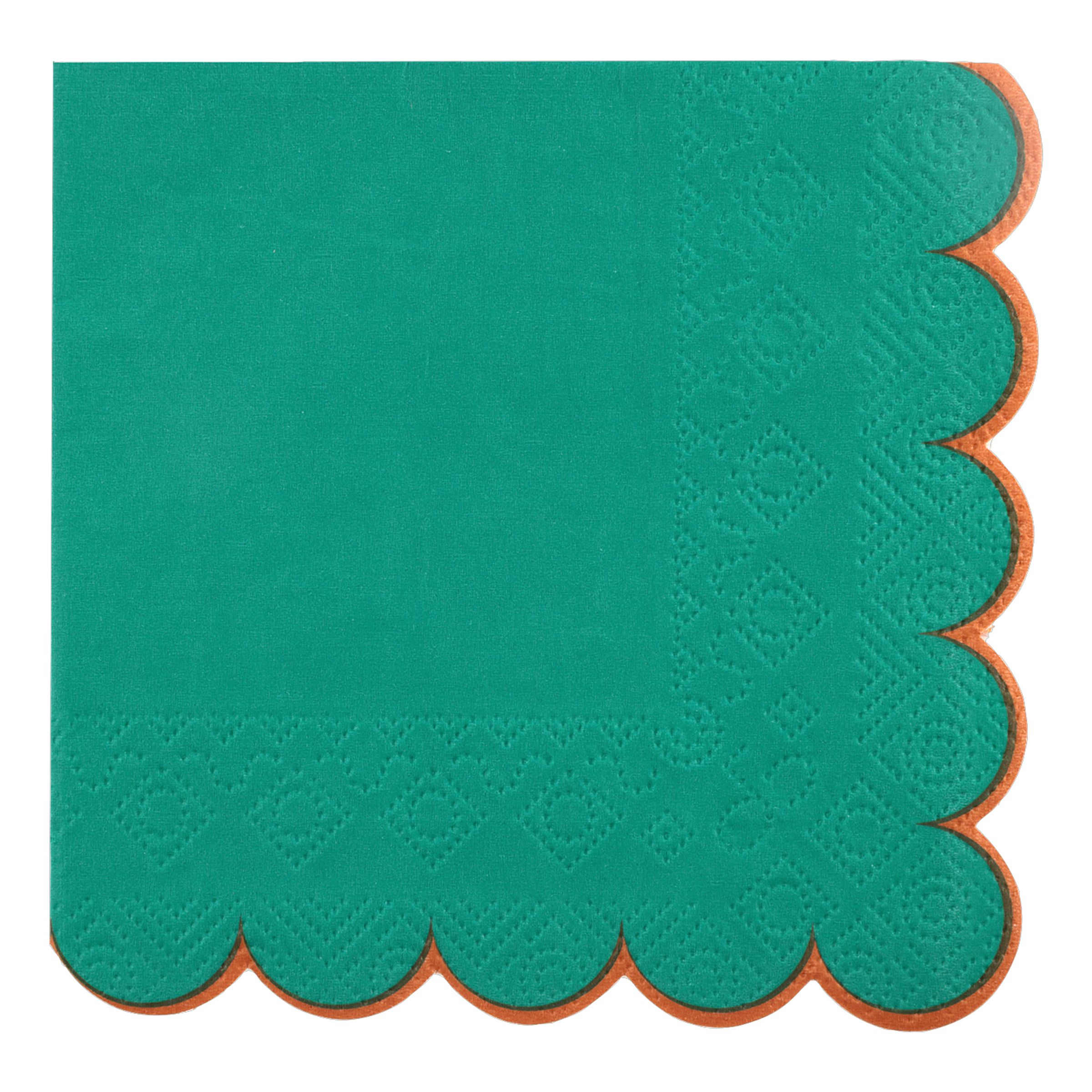 Kaffeservietter Grøn/Orange - 12-pak