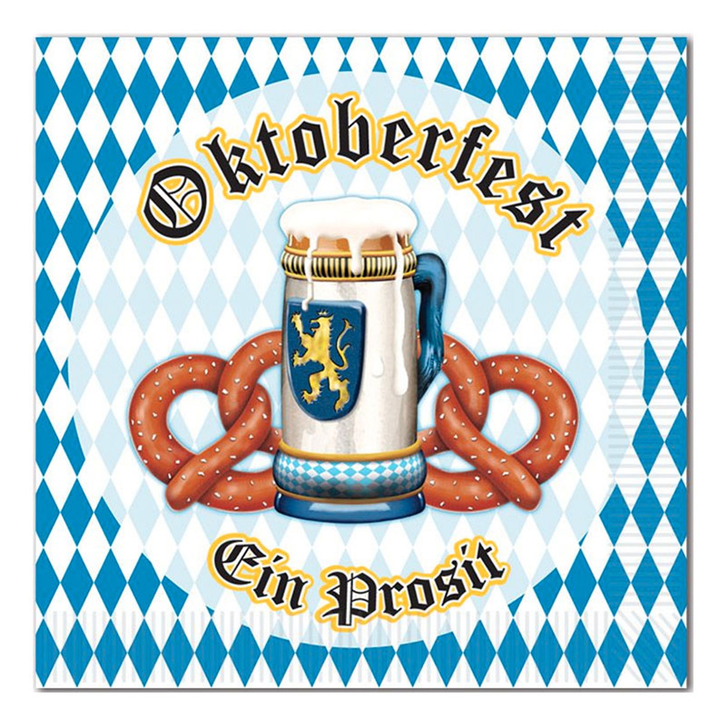 Läs mer om Kaffeservetter Oktoberfest Ein Prosit - 16-pack