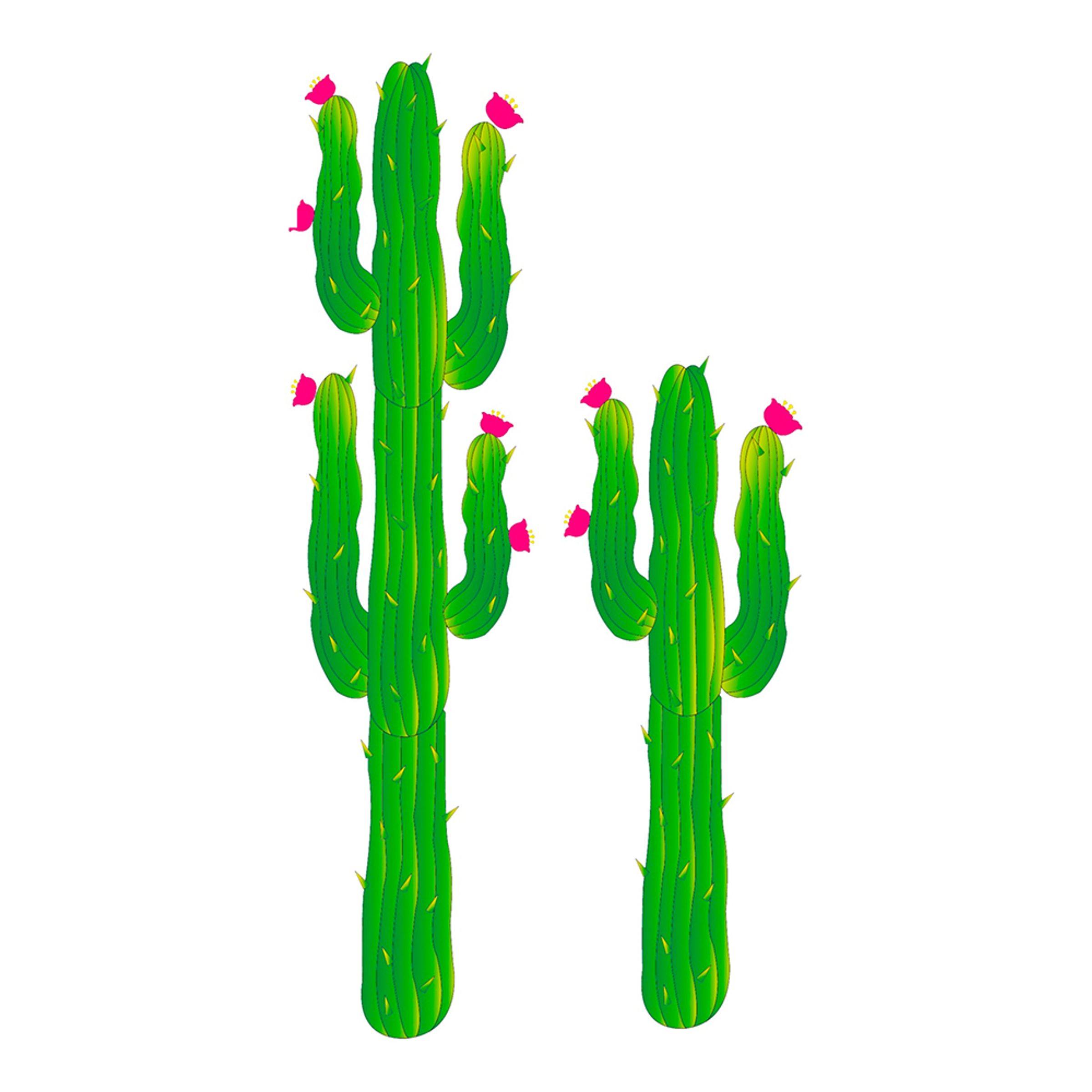 Läs mer om Kaktusar Dekoration i Papp - 2-pack