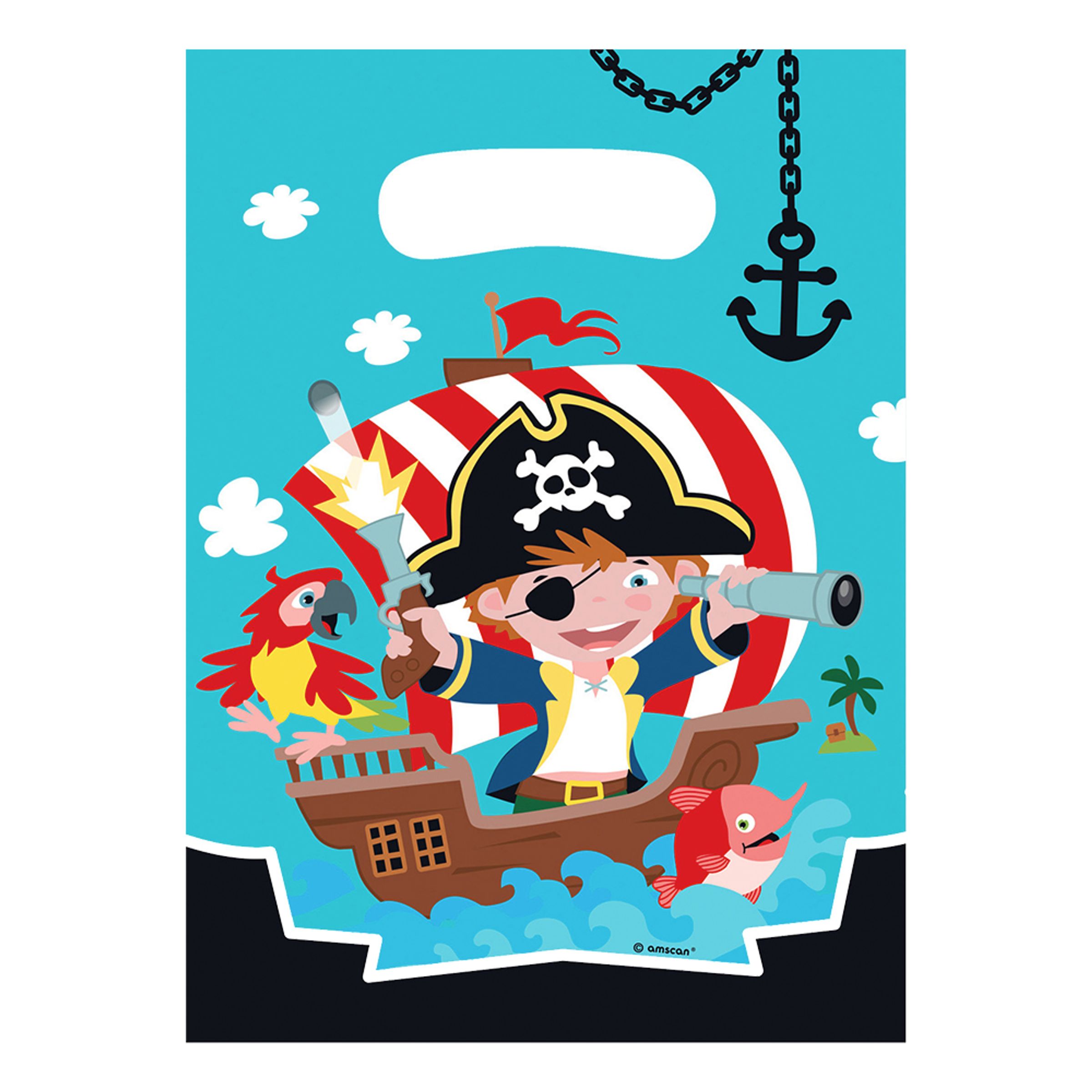 Kalaspåsar Pirat Jolly Roger - 8-pack