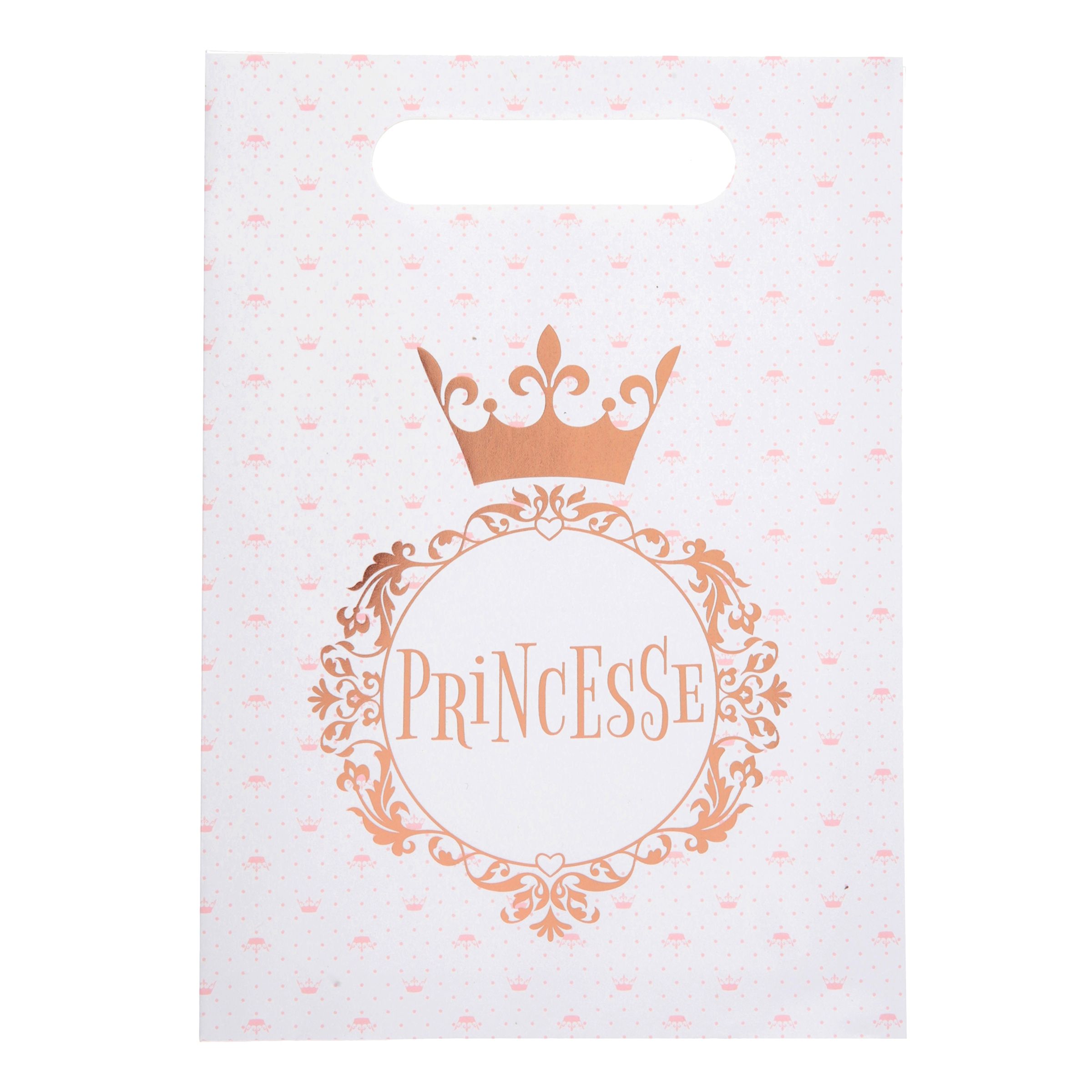 Läs mer om Kalaspåsar Princesse Roséguld - 10-pack