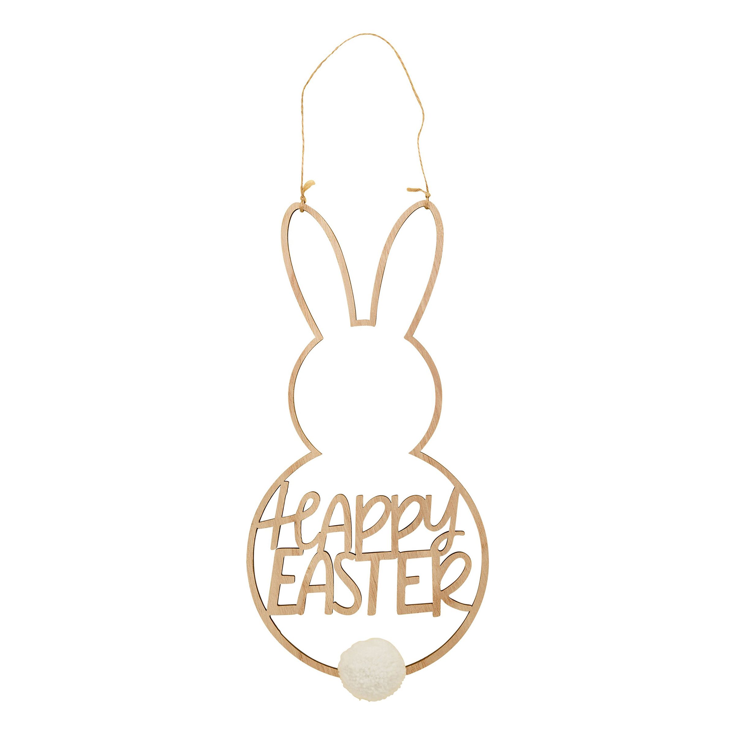 Kanin Happy Easter Hängande Dekoration | Hem - Festartiklar - Festdekoration - Dörrdekorationer | Pryloteket