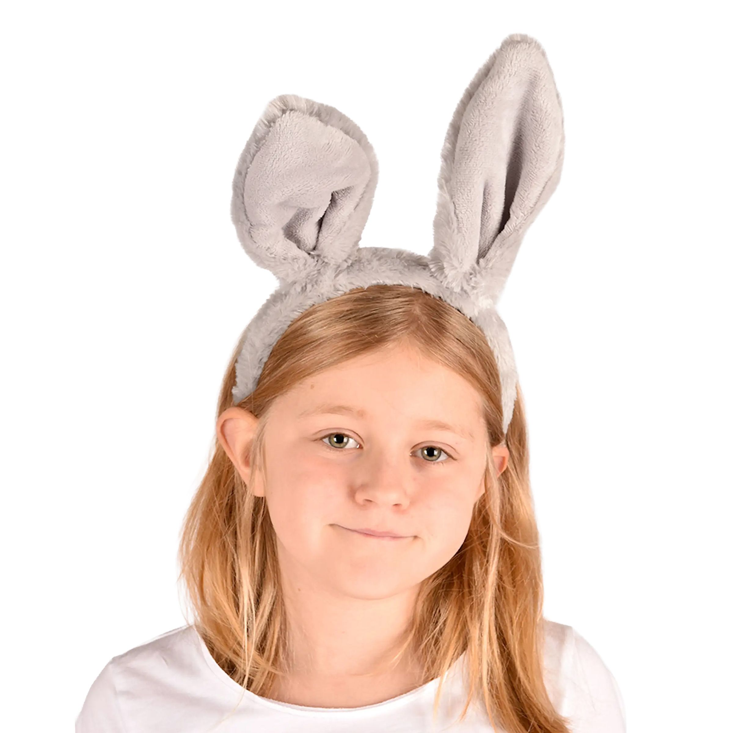 Kaninöron på Diadem Grå för Barn - One size | Hem - Maskerad - Hattar - Diadem & Boppers | Pryloteket