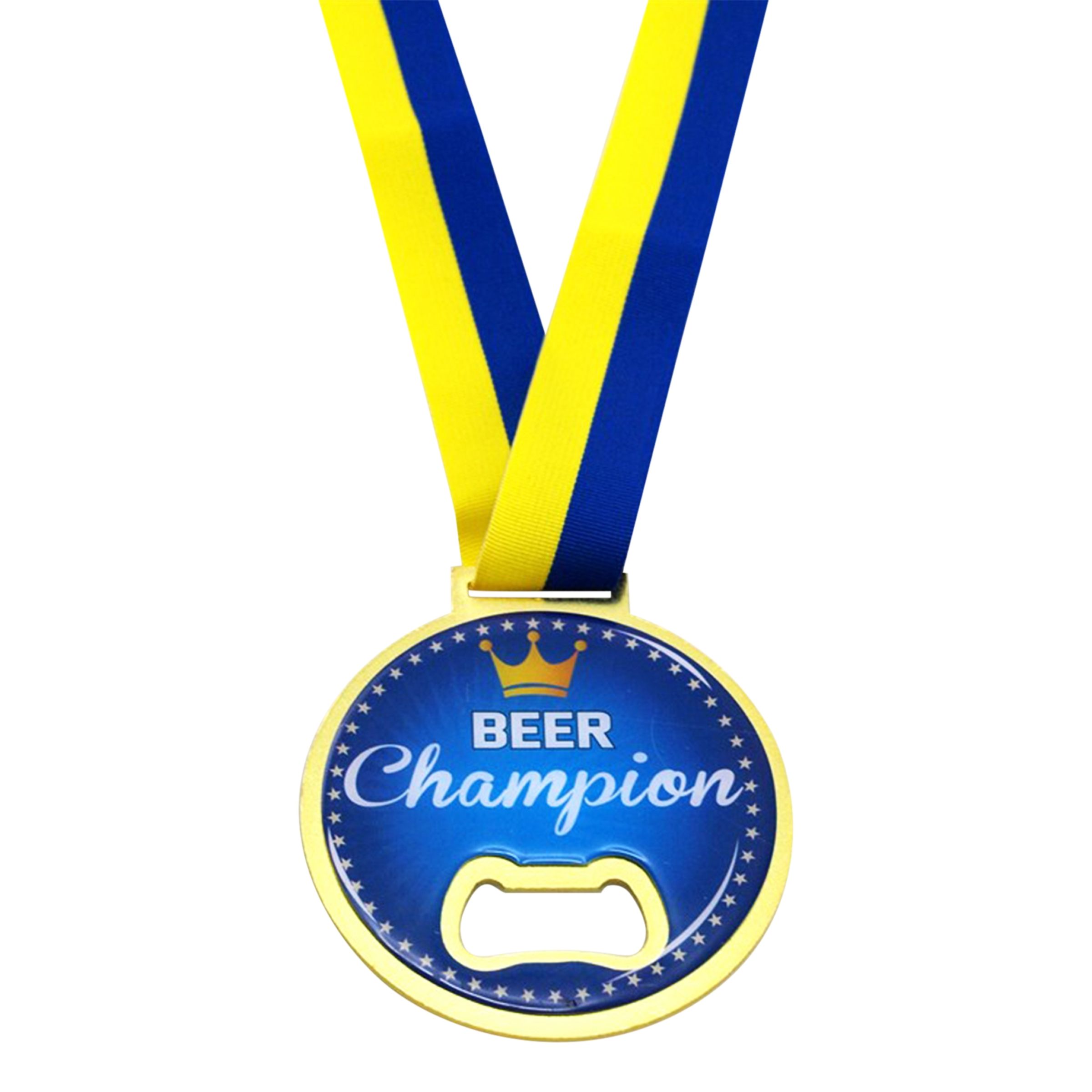 Kapsylöppnare Beer Champion med Blå/Gult Band