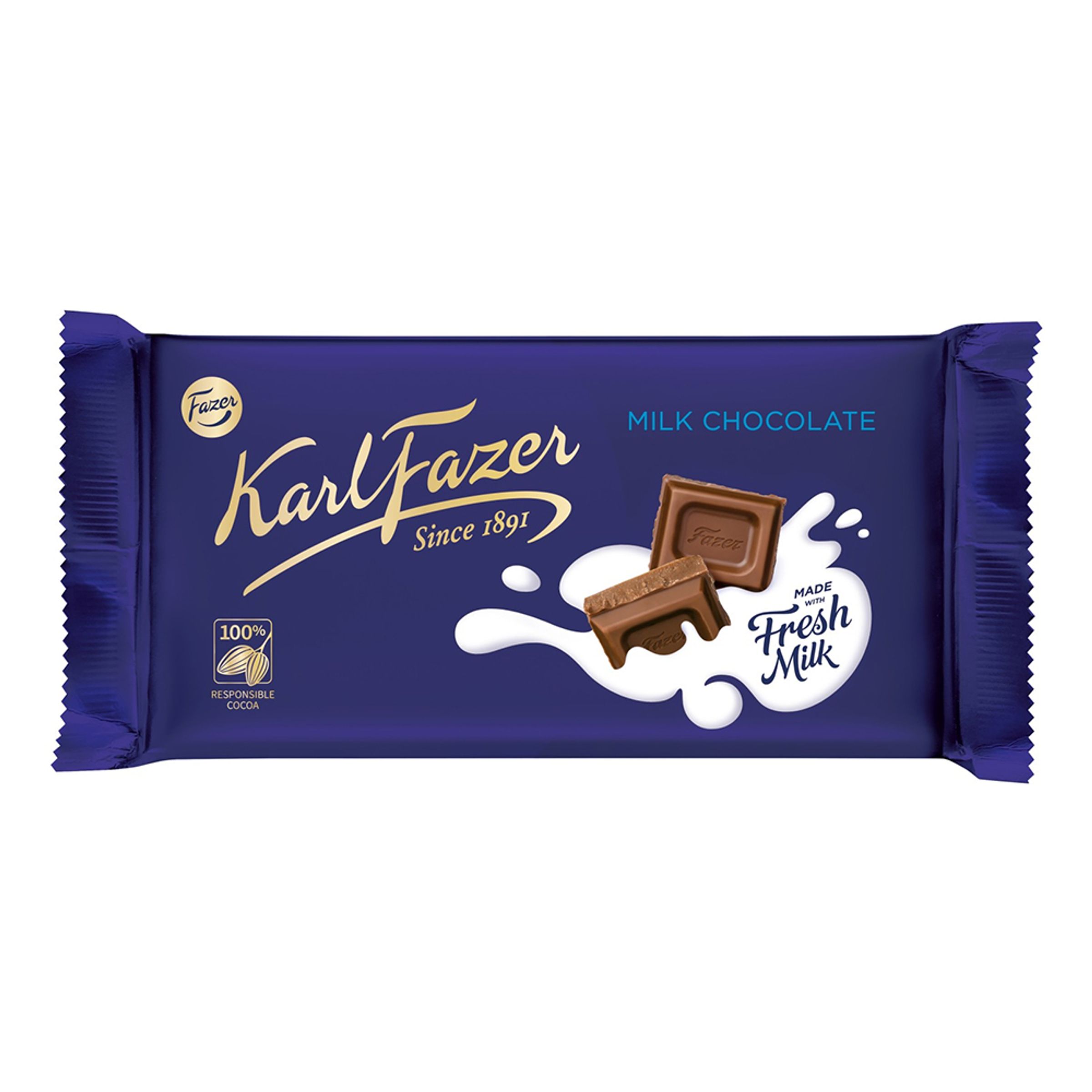 Läs mer om Karl Fazer Mjölkchoklad Chokladkaka - 145 gram