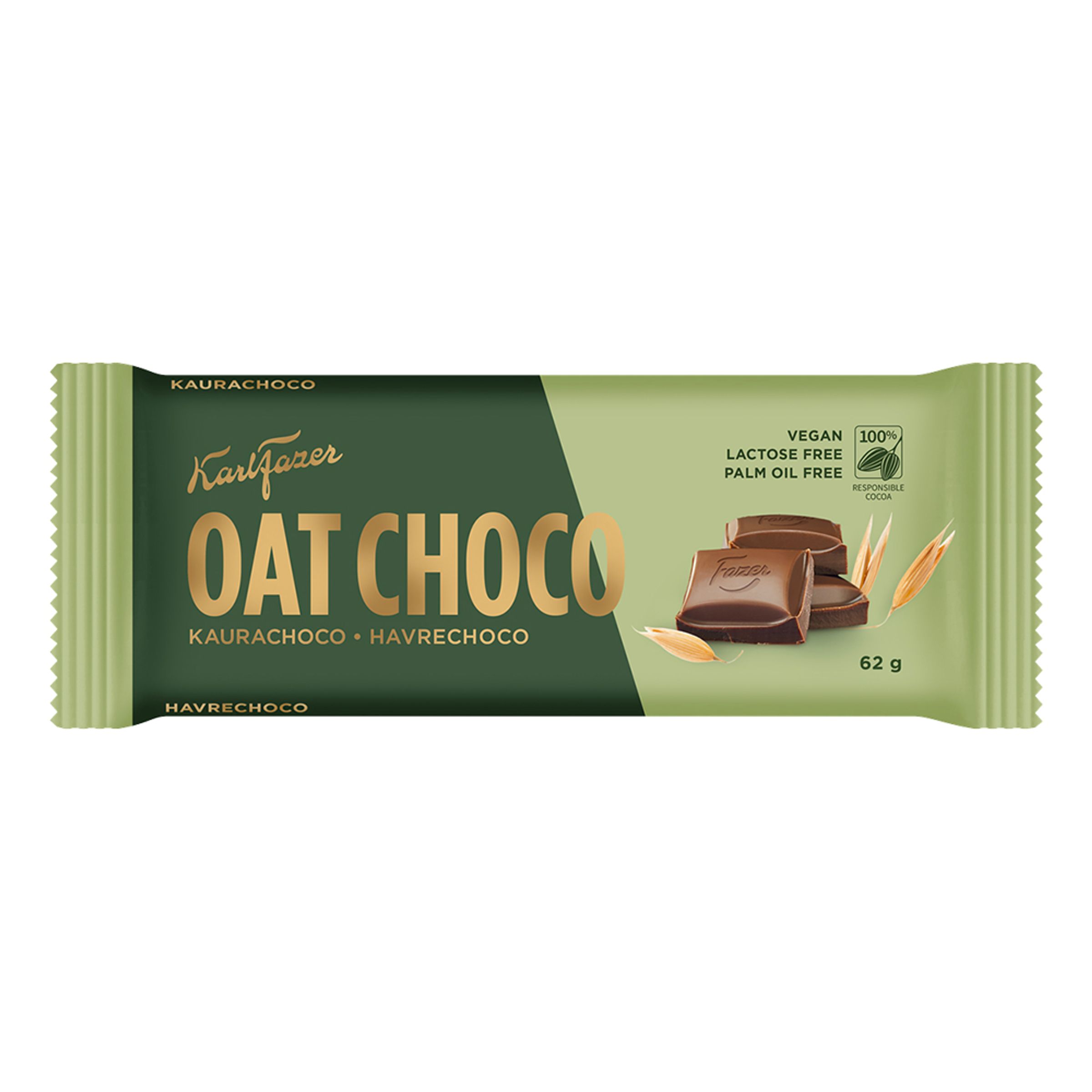 Läs mer om Karl Fazer Oat Choco Havrechoklad - 62 gram