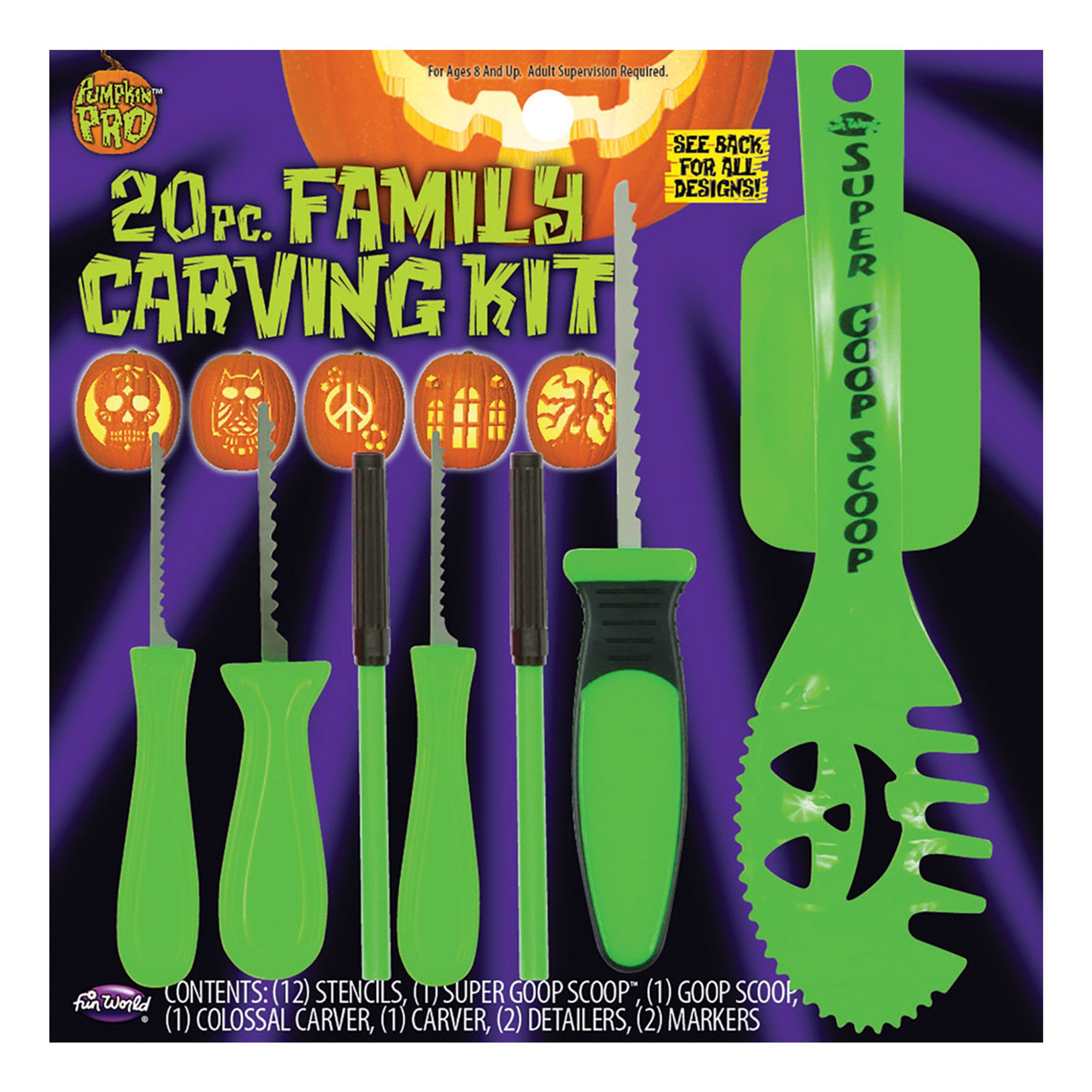 Karva Pumpa Kit | Hem - Teman - Högtider - Halloween - Halloweenpumpor & Pumpatillbehör | Party Outlet