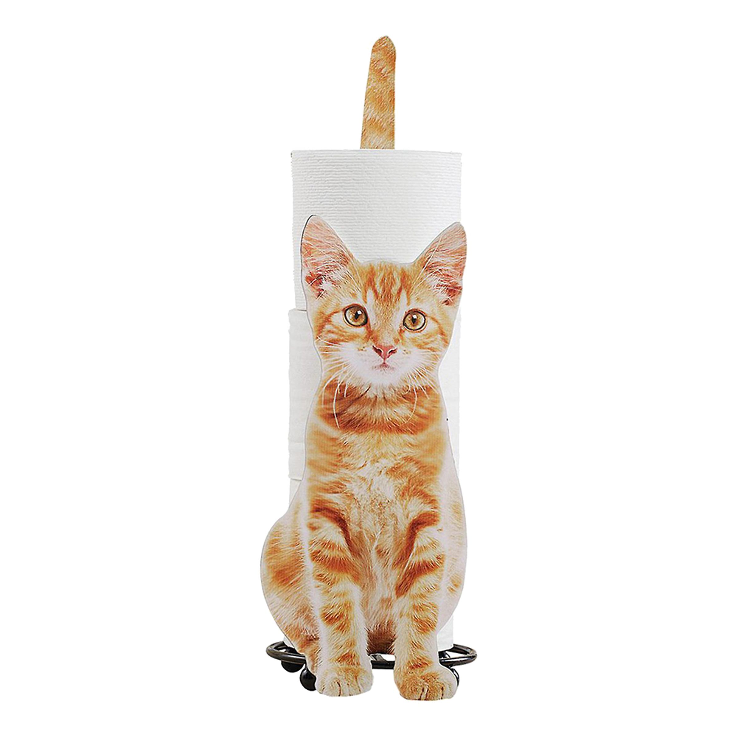 Katt Toalettpappershållare - Orange