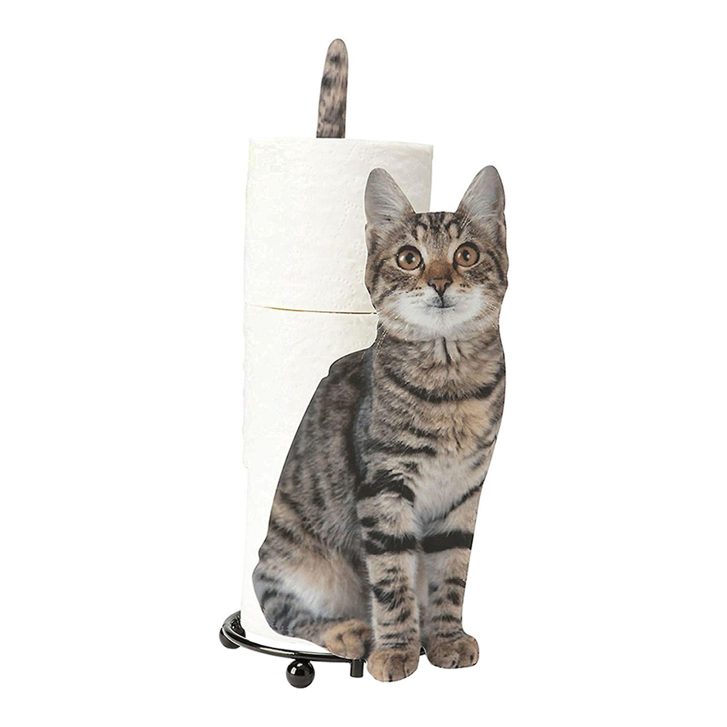 Läs mer om Katt Toalettpappershållare - Grå