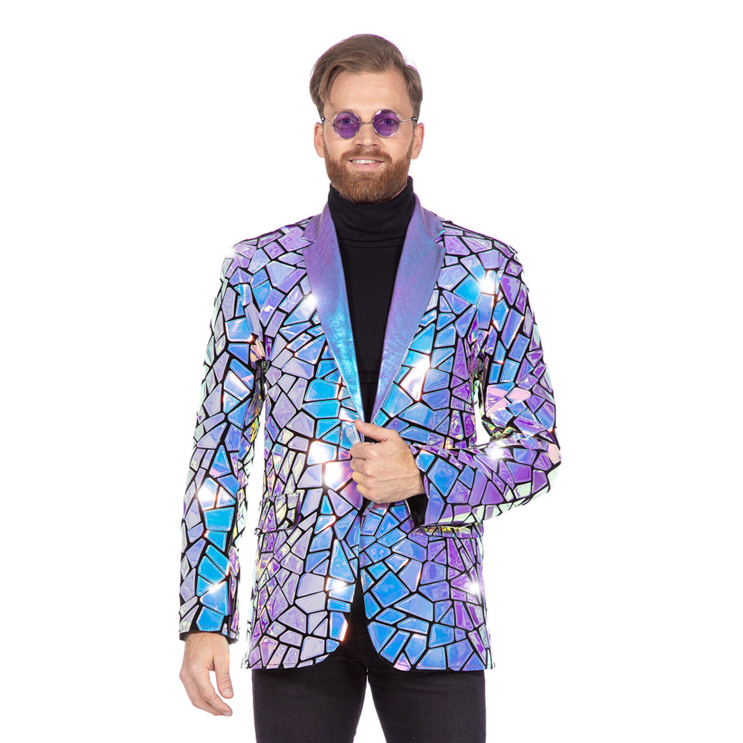 Kavaj Holografisk - X-Large | Hem - Teman - Evenemang - Schlagerfest | Pryloteket