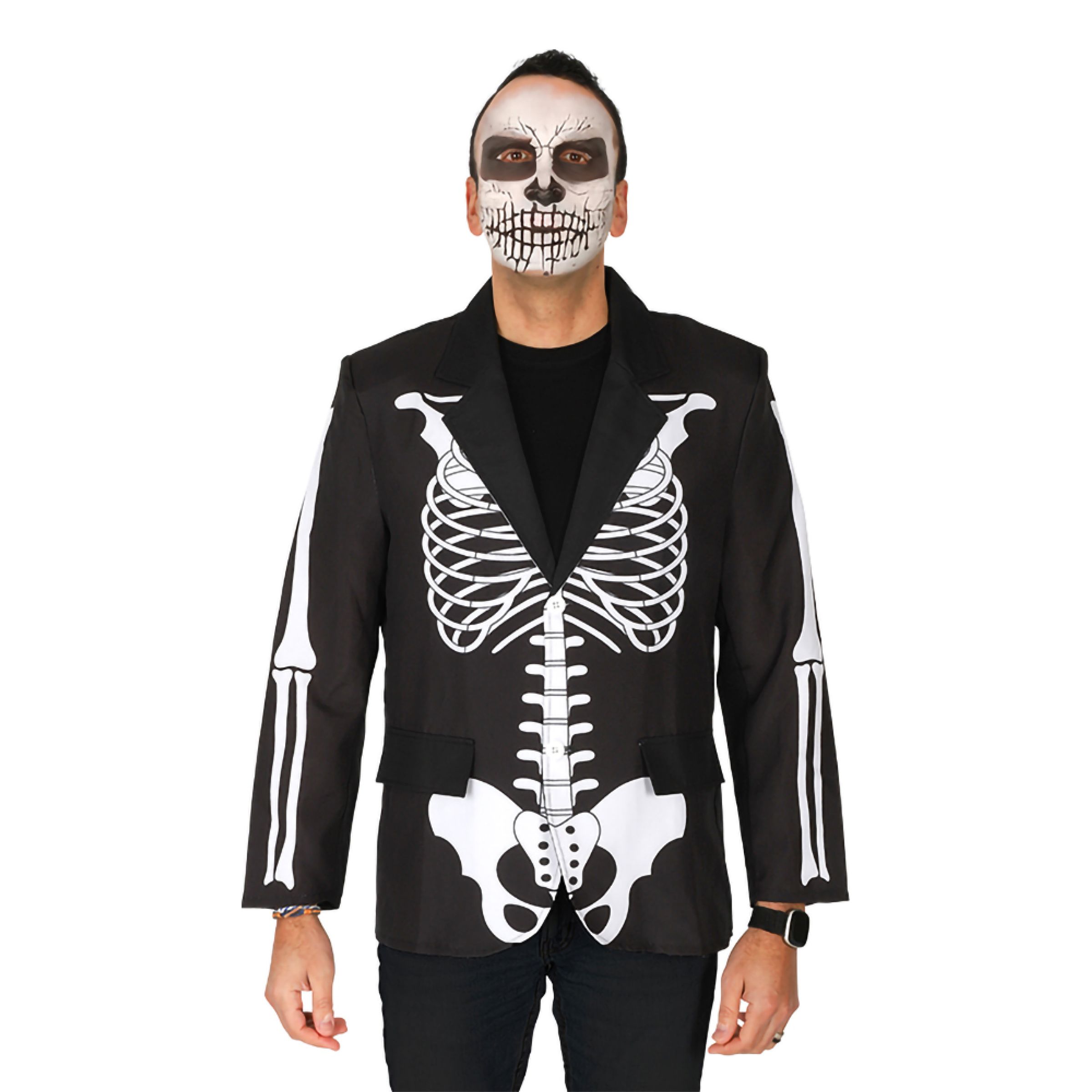 Kavaj Skelett - One size | Hem - Teman - Färger - Svart | Party Outlet