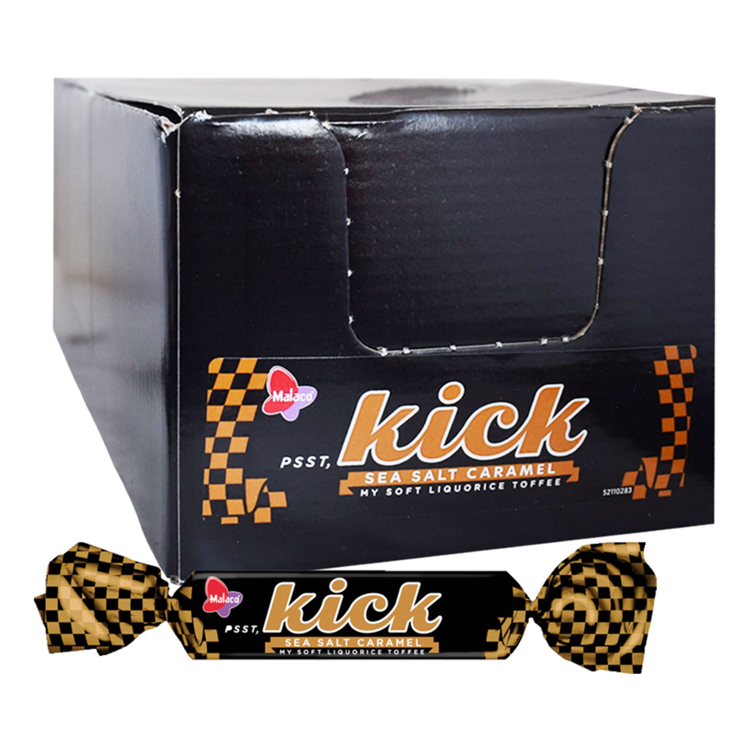 Läs mer om Malaco Kick Salty Caramel - 100-pack