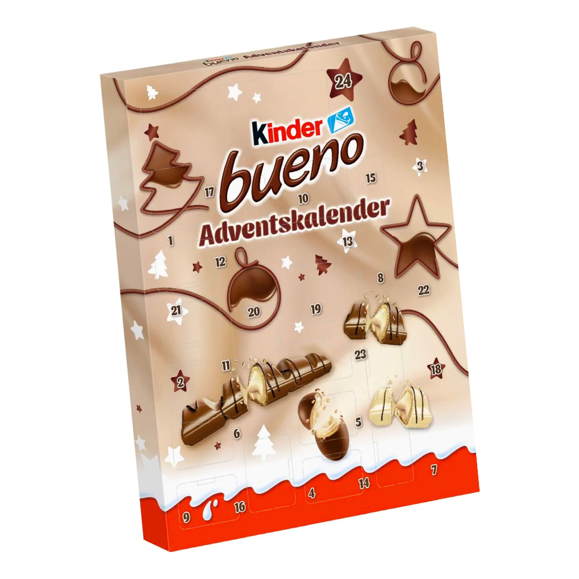 Kinder Bueno Adventskalender - 181 gram | Hem - Teman - Presenter - Barnpresenter | Maskeradspecialisten