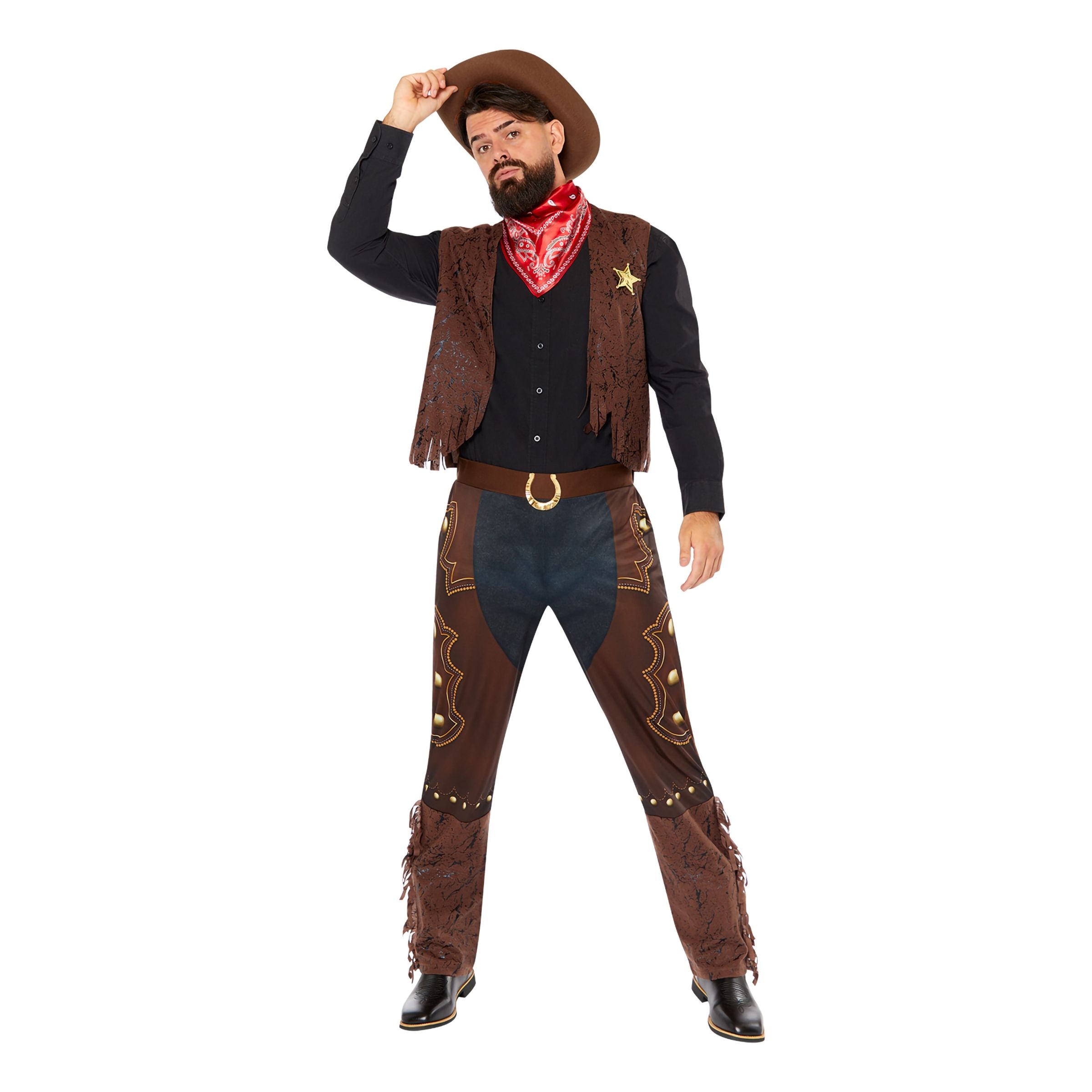 Läs mer om Klassisk Cowboy Maskeraddräkt - X-Large