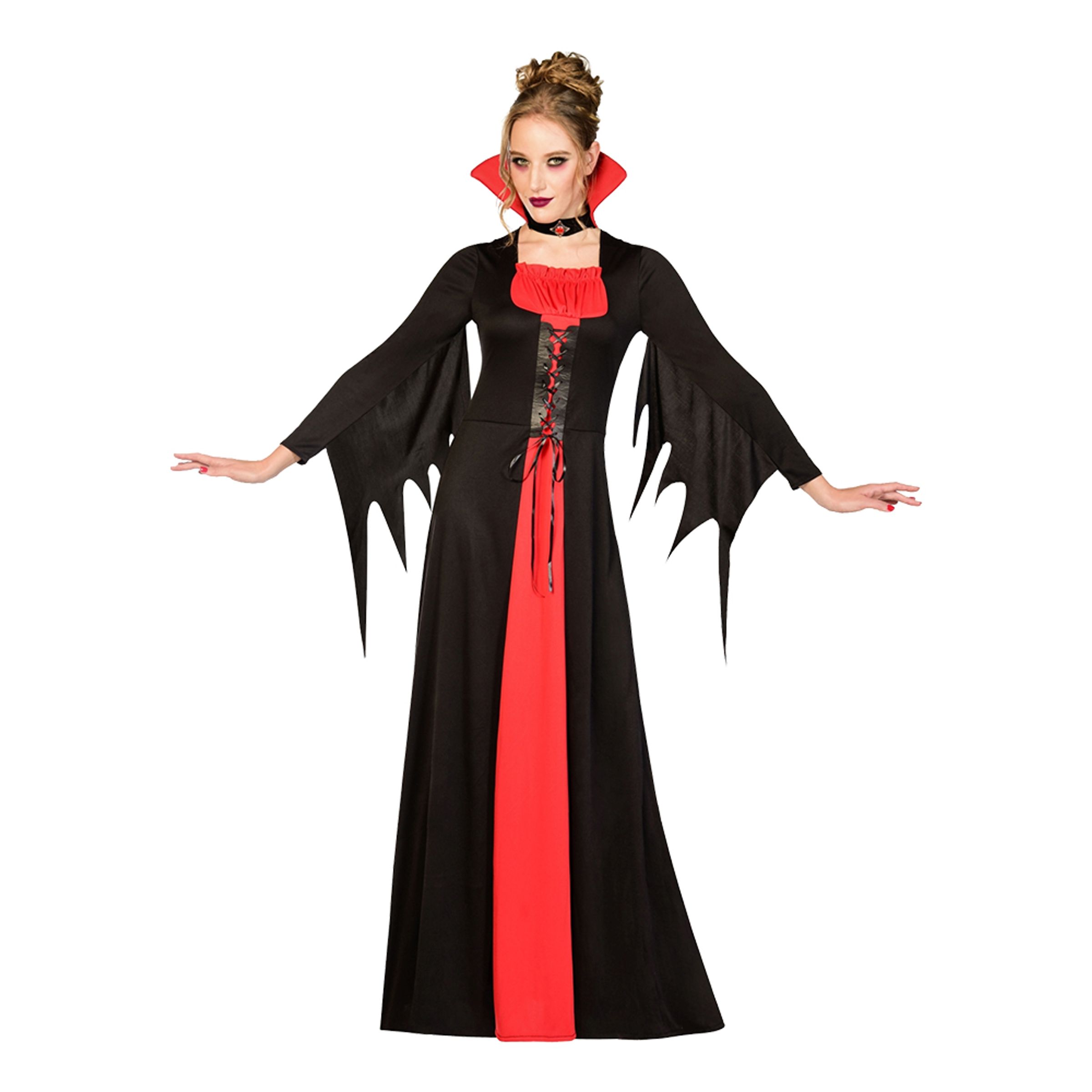 Läs mer om Klassisk Vampyrklänning Maskeraddräkt - X-Large