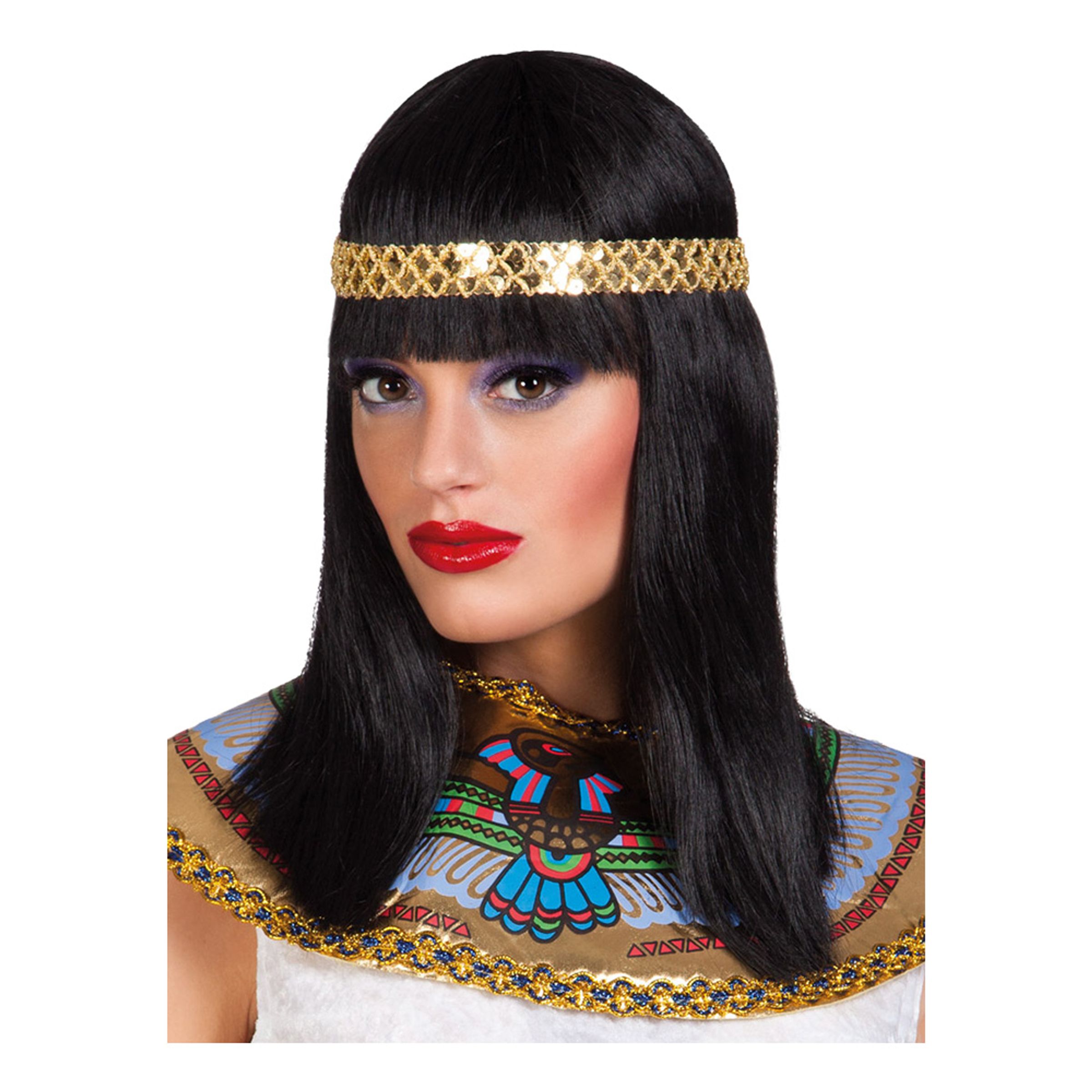 Läs mer om Cleopatra Peruk med Guldband - One size