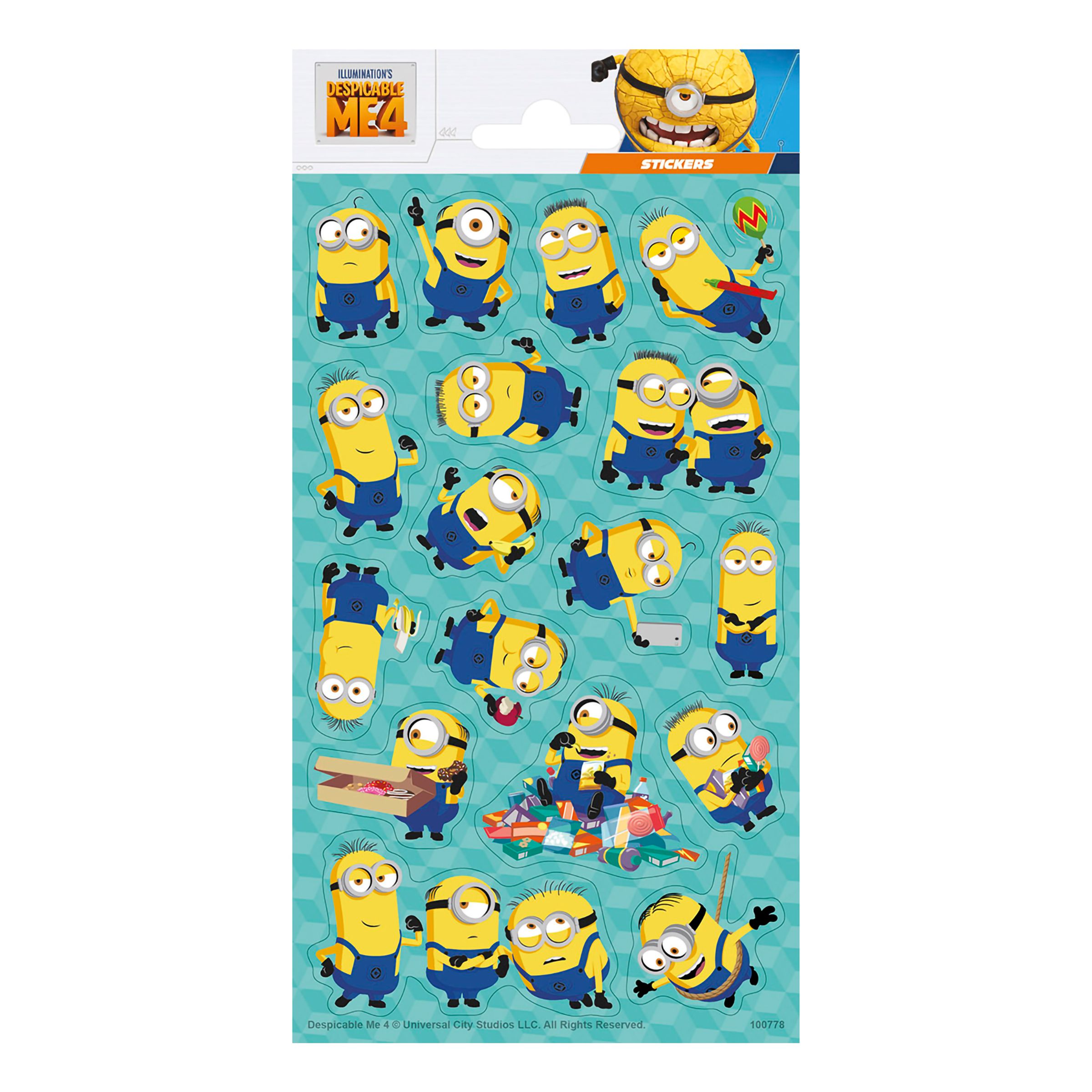 Klistermärken Despicable Me 4 | Hem - Teman - Barnkalas - Kalasteman - Minions Kalas | Pryloteket