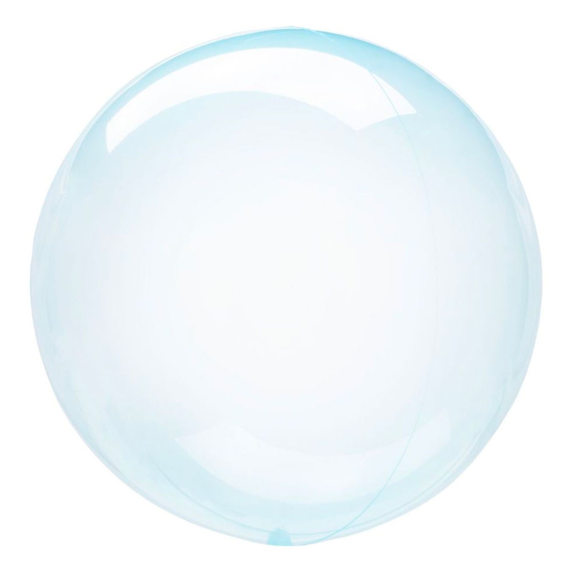 Klotballong Blå Transparent - 1-pack