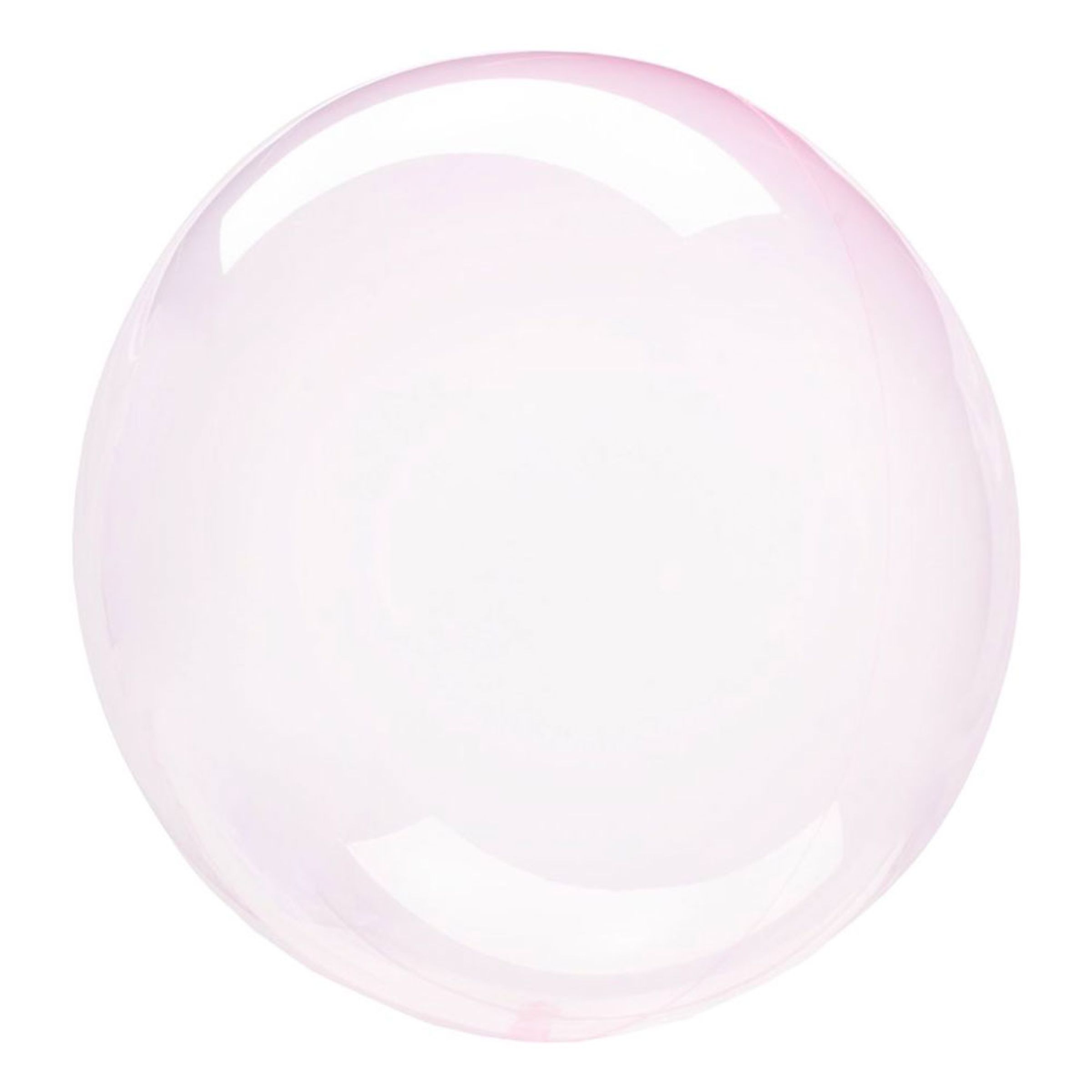 Läs mer om Klotballong Ljusrosa Transparent - 1-pack