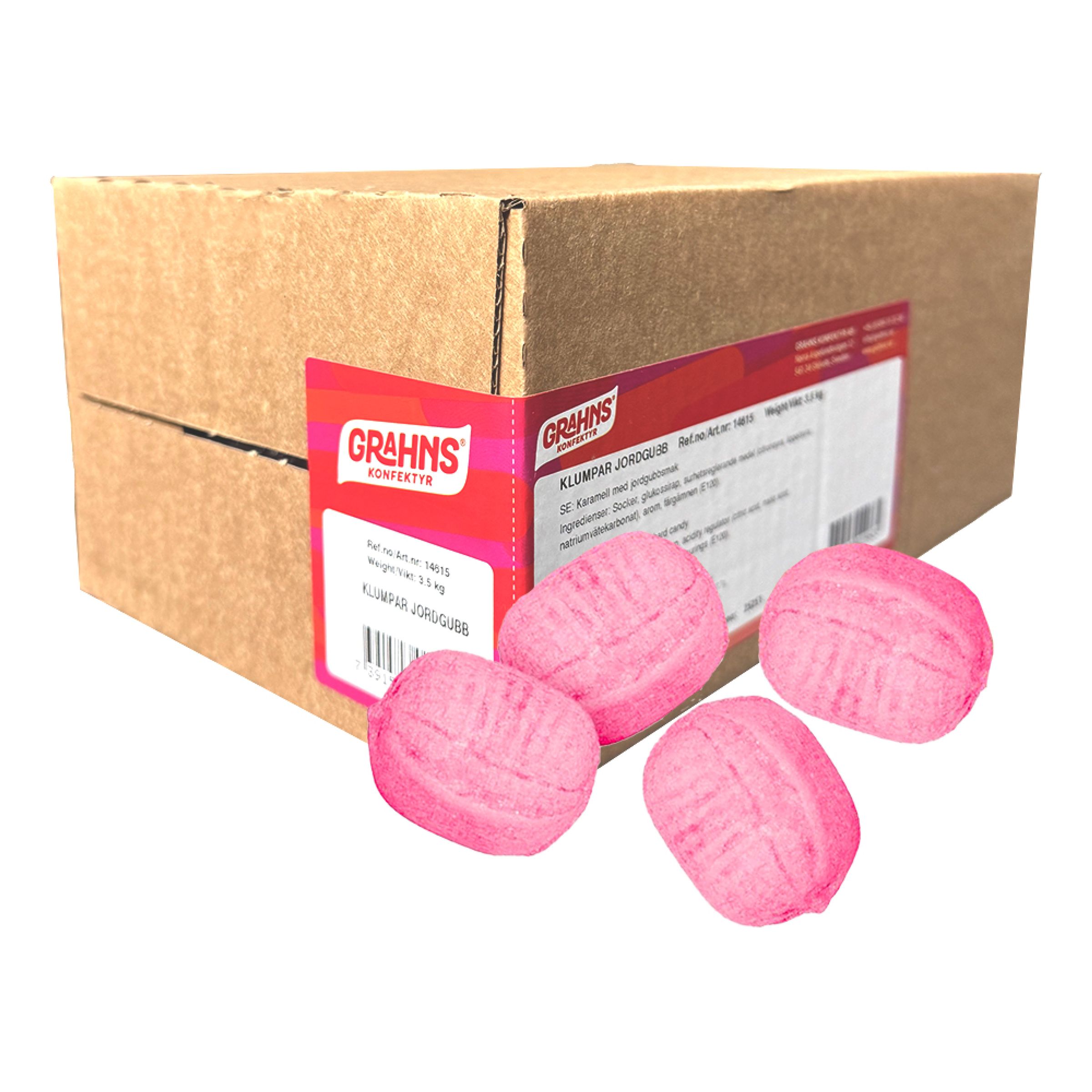 Klumpar Jordgubb Storpack - 3,5 kg | Hem - Godis & Läsk - Godis - Retrogodis | Party Outlet